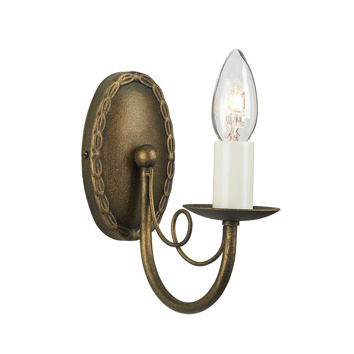 Elstead Lighting Wall Light from the Minster range. Minster 1 Light Wall Light Product Code = MN1-BLK-GOLD
