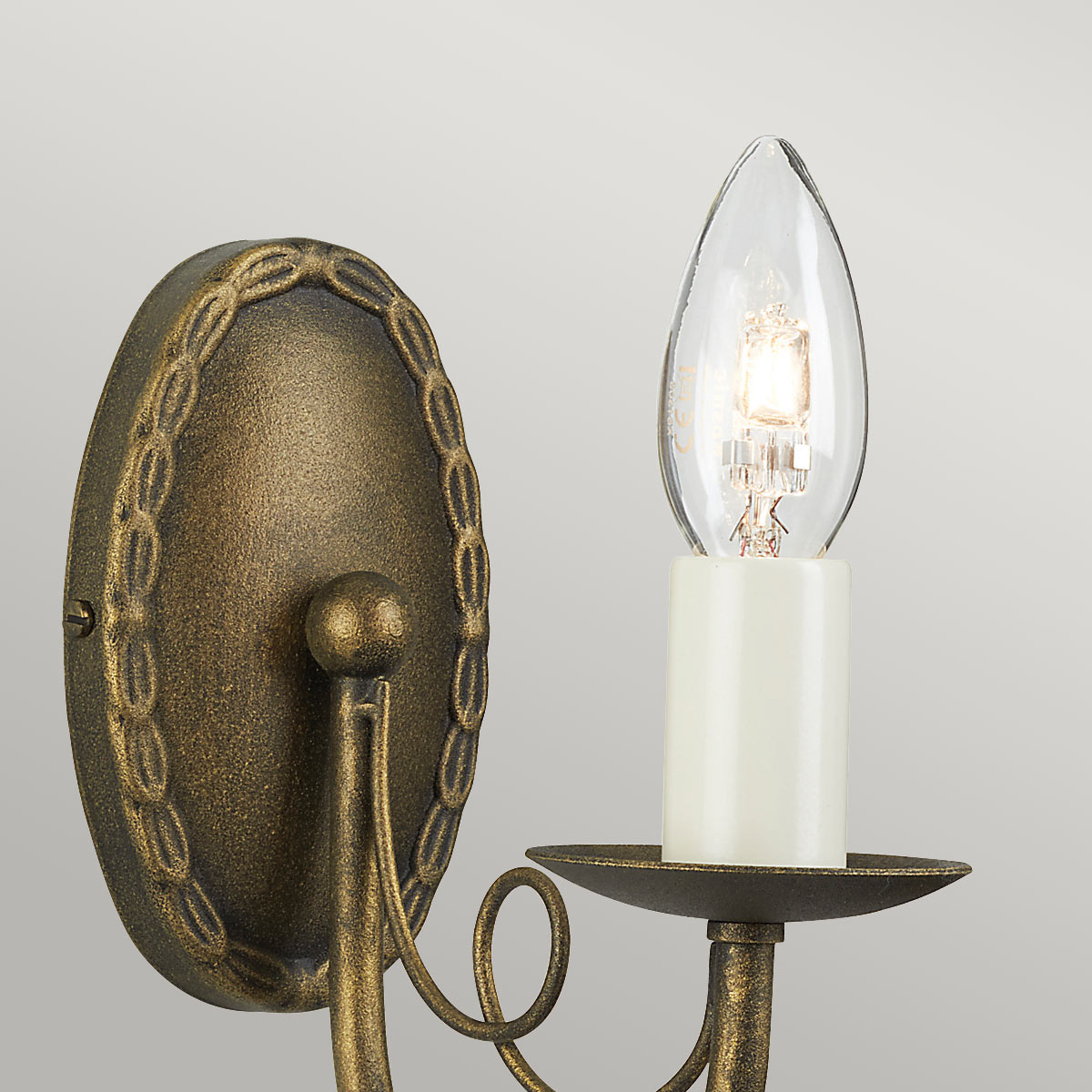 Elstead Lighting Wall Light from the Minster range. Minster 1 Light Wall Light Product Code = MN1-BLK-GOLD