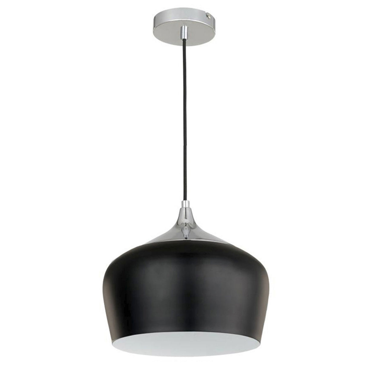 Magnalux Modena 1 Light Black Metal Pendant Part Number - MOD01BL