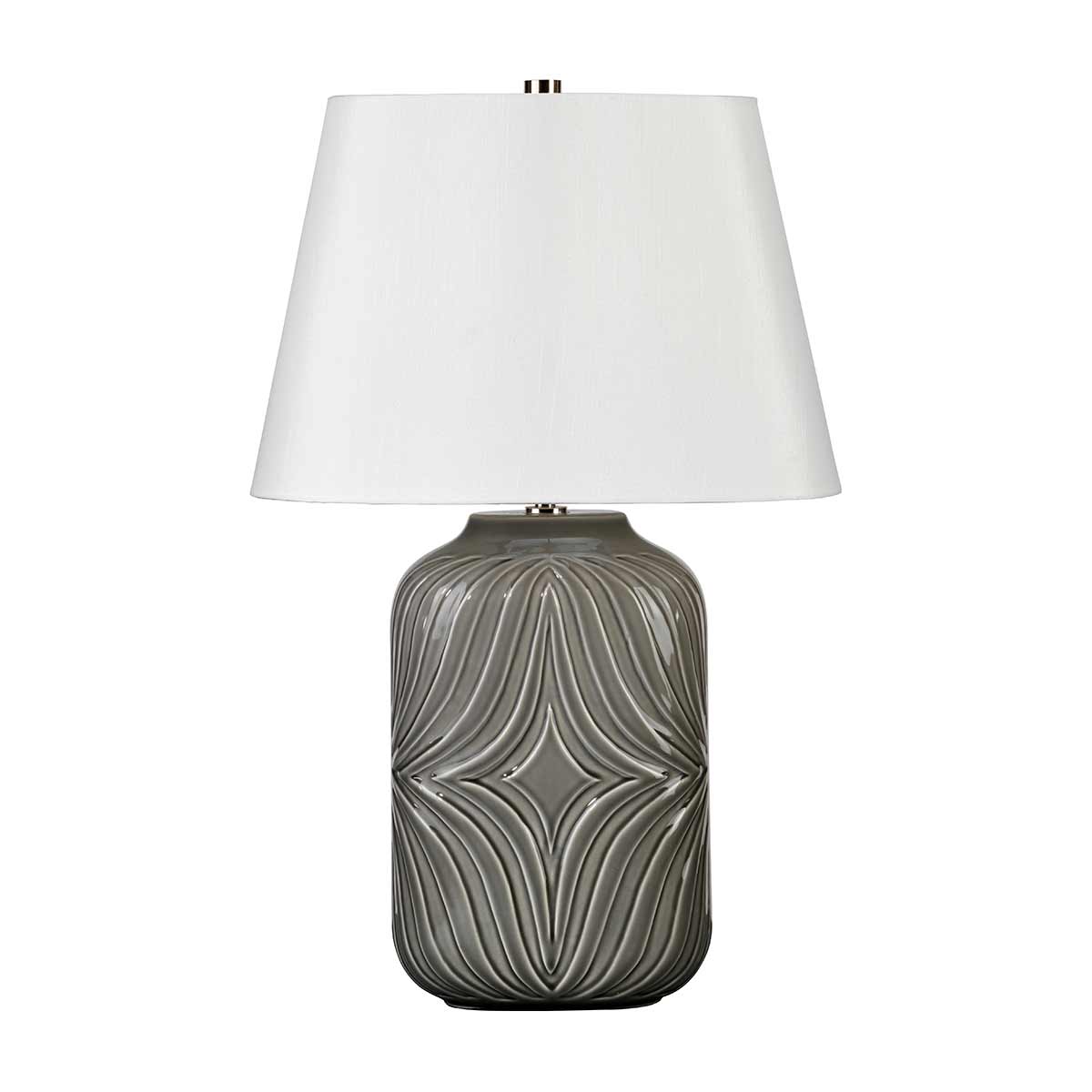 Elstead Lighting Table Lamp from the Muse range. Muse 1 Light Table Lamp - Grey Product Code = MUSE-TL-GREY