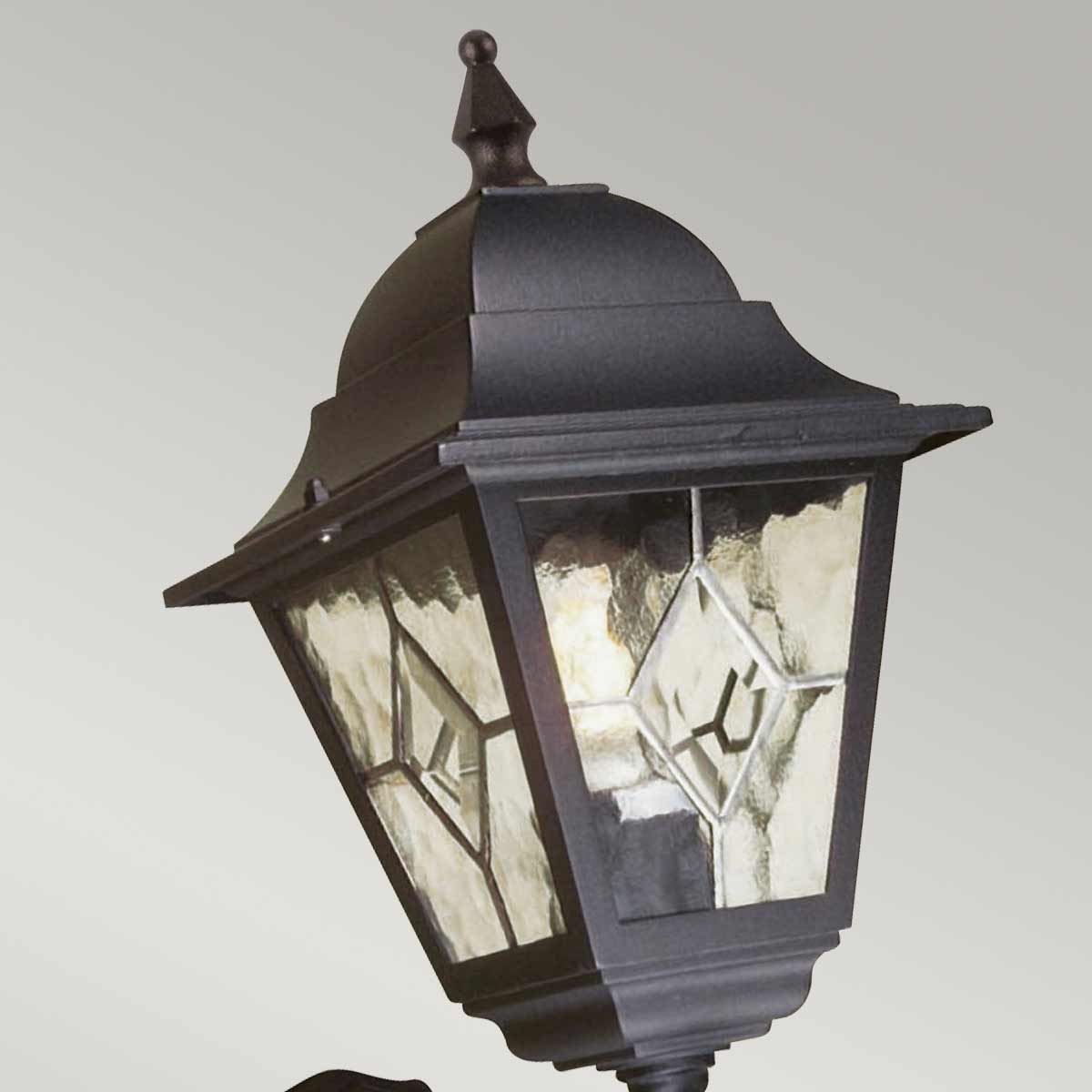 Elstead Lighting Outdoor Wall Light from the Norfolk range. Norfolk 1 Light Up Wall Lantern with PIR Product Code = NR1-PIR-BLACK