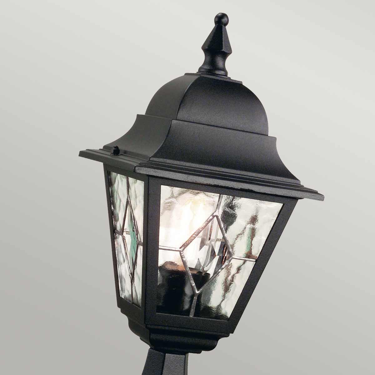 Elstead Lighting Pedestal Lantern from the Norfolk range. Norfolk 1 Light Pedestal Lantern Product Code = NR3-BLK