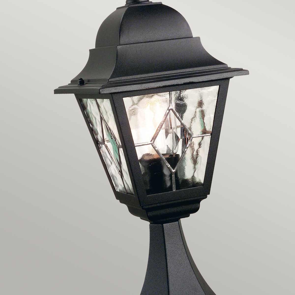 Elstead Lighting Pedestal Lantern from the Norfolk range. Norfolk 1 Light Pedestal Lantern Product Code = NR3-BLK