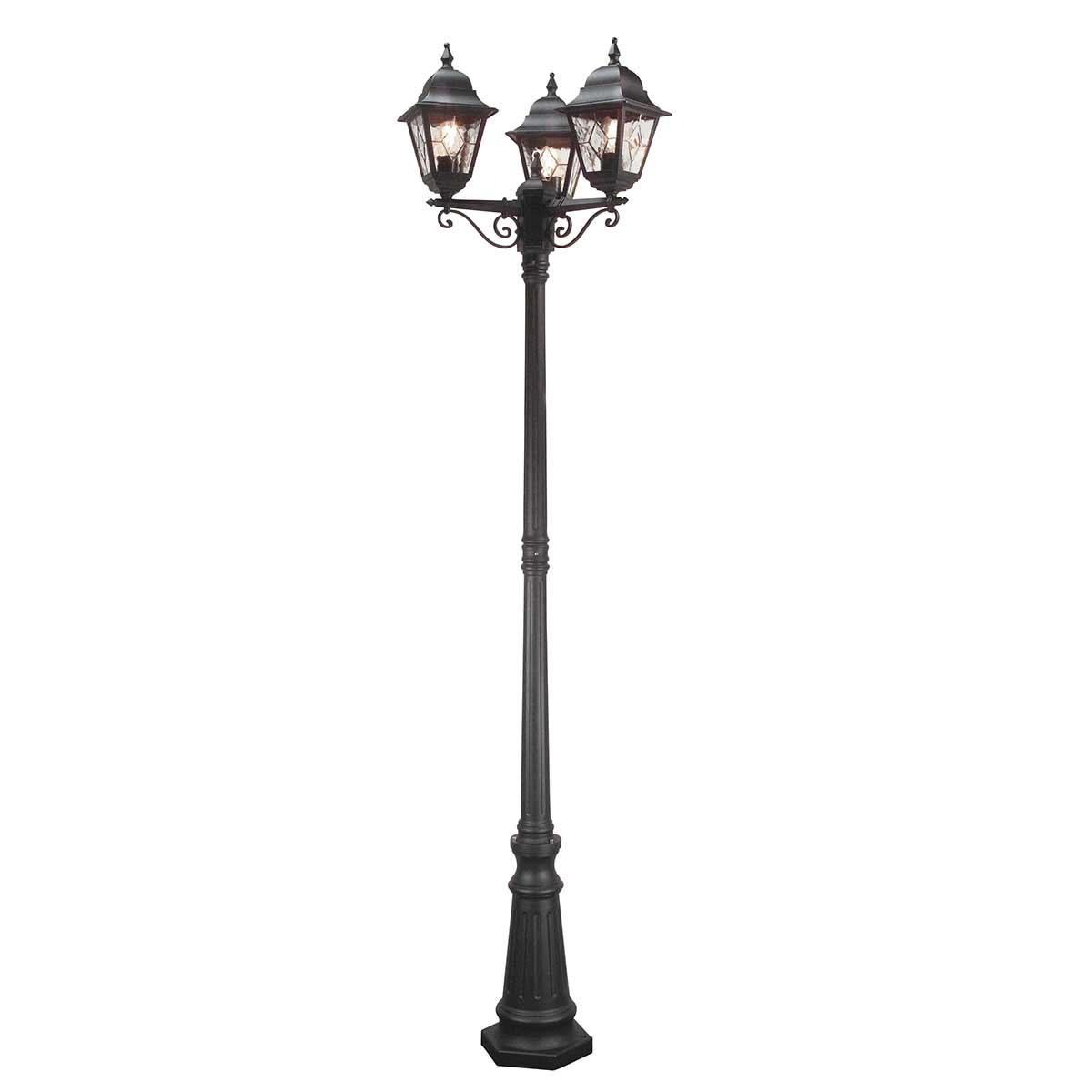 Elstead Lighting Lamp Post from the Norfolk range. Norfolk 3 Light Lamp Post Product Code = NR8-BLK