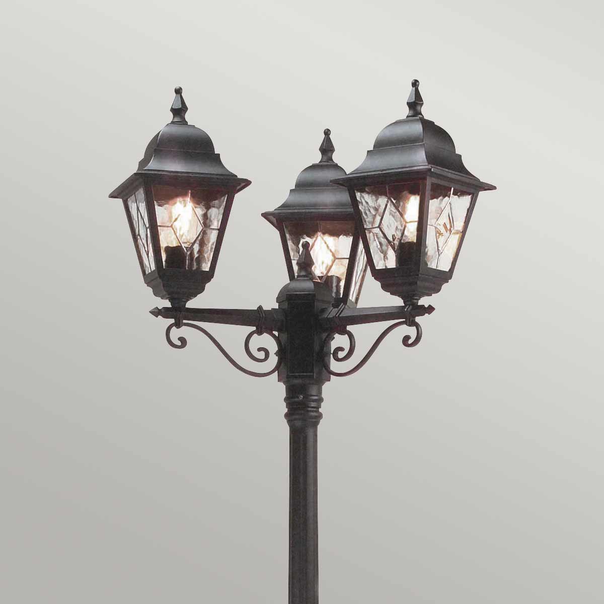 Elstead Lighting Lamp Post from the Norfolk range. Norfolk 3 Light Lamp Post Product Code = NR8-BLK