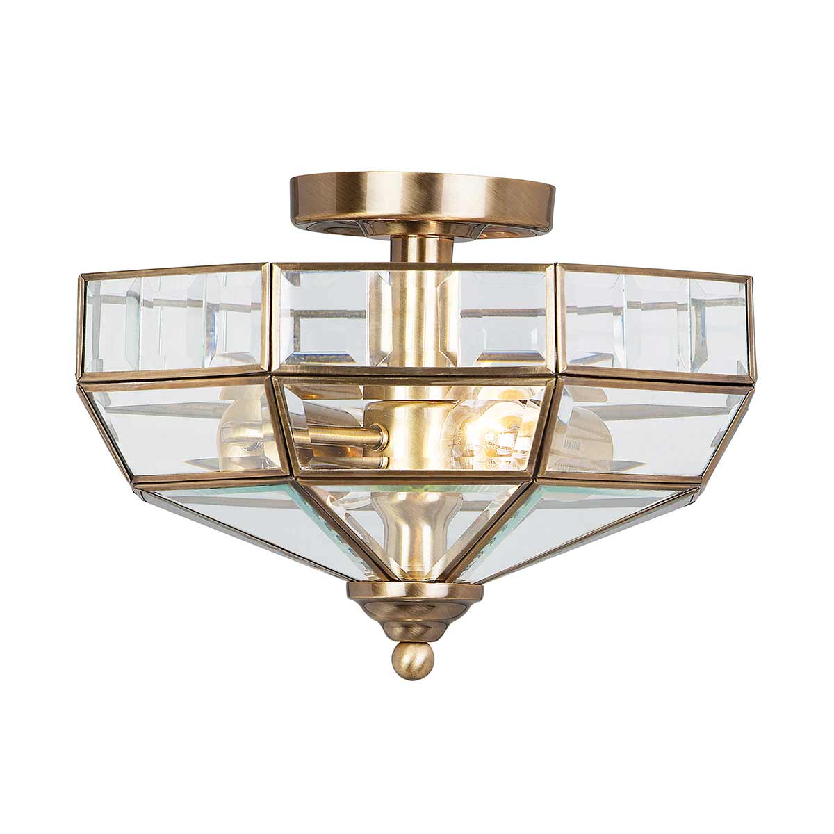 Elstead Lighting Ceiling Semi-Flush from the Old Park range. Old Park 2 Light Semi-Flush Product Code = OLD-PARK-AB