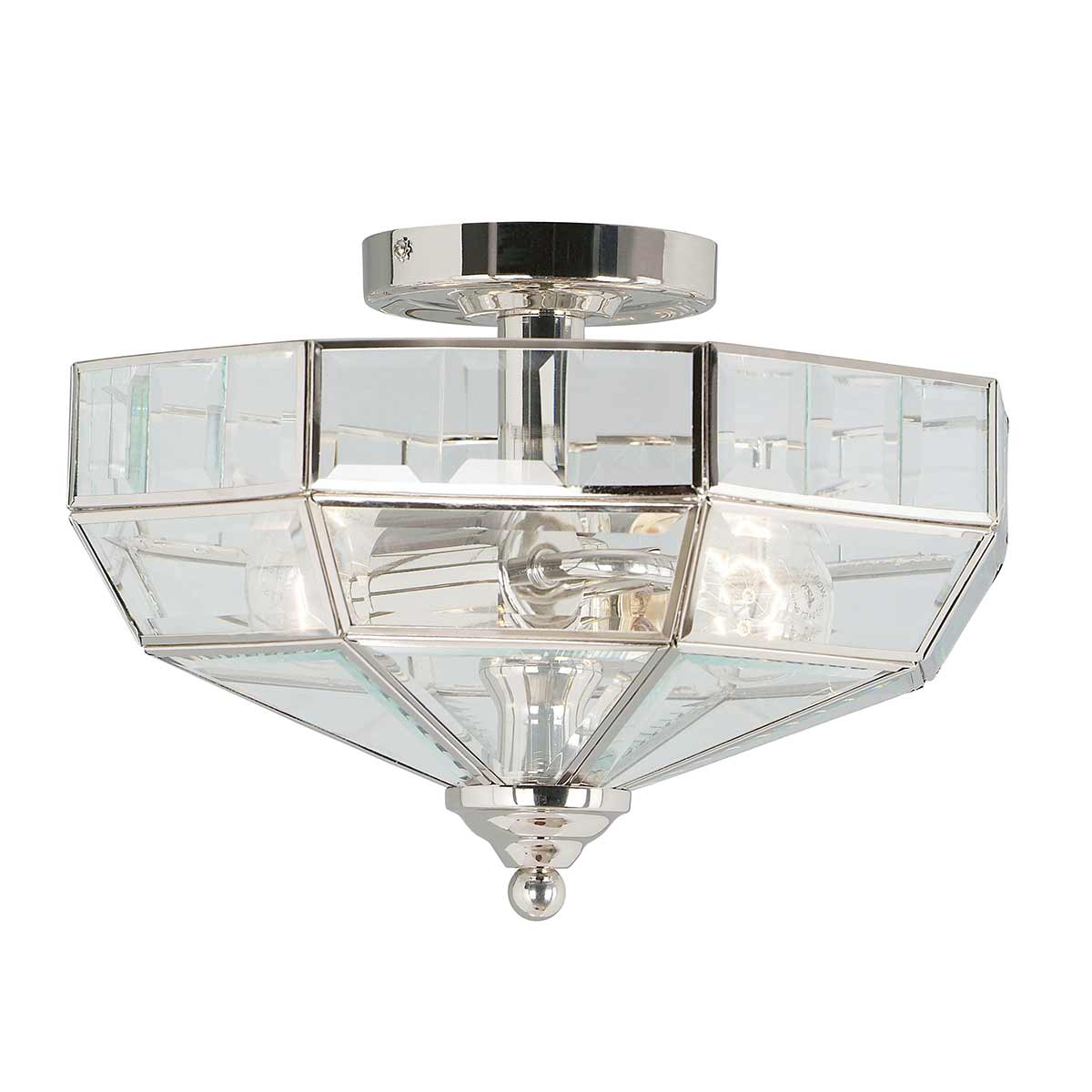 Elstead Lighting Ceiling Semi-Flush from the Old Park range. Old Park 2 Light Semi-Flush Product Code = OLD-PARK-PN
