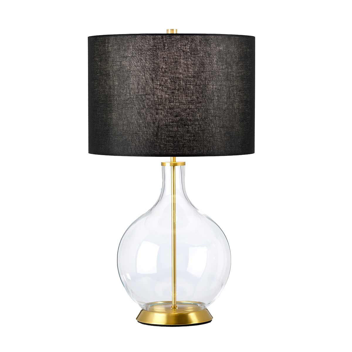 Elstead Lighting Table Lamp from the Orb range. Orb 1 Light Table Lamp (Complete with Black Shade) Product Code = ORB-CLEAR-AB-BLK