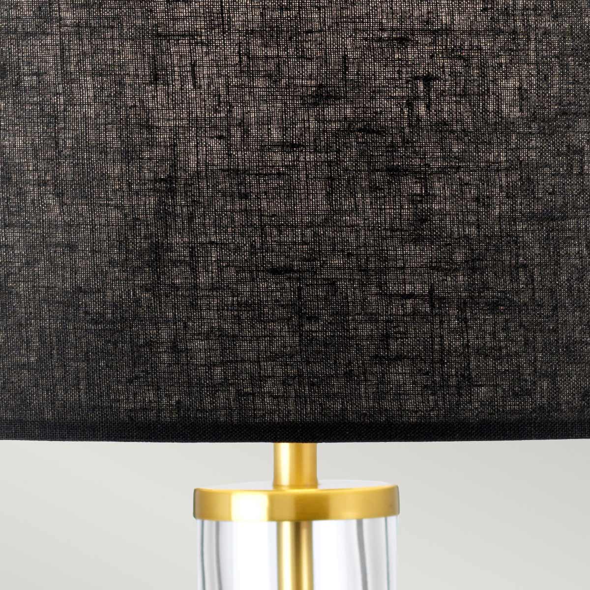 Elstead Lighting Table Lamp from the Orb range. Orb 1 Light Table Lamp (Complete with Black Shade) Product Code = ORB-CLEAR-AB-BLK