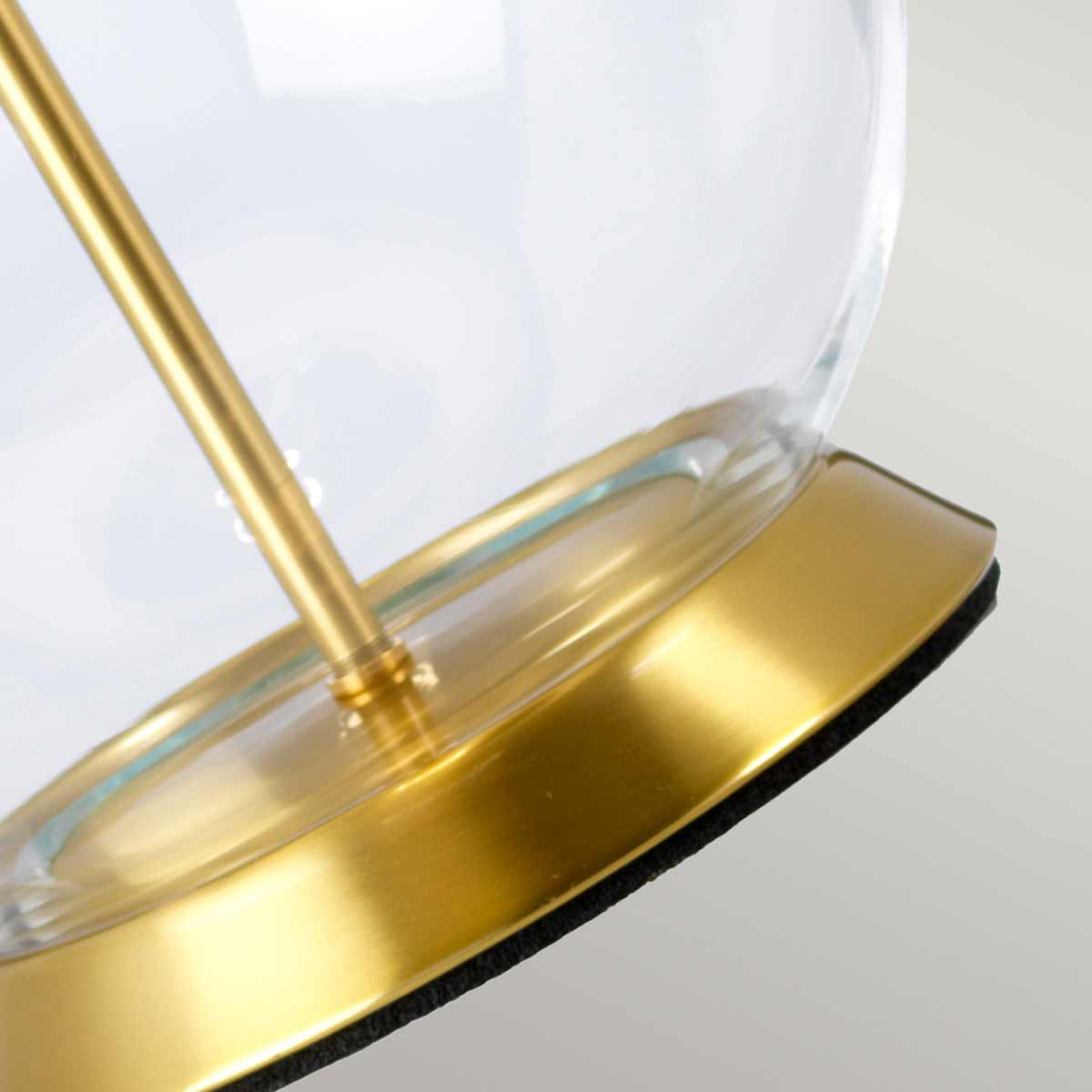 Elstead Lighting Table Lamp from the Orb range. Orb 1 Light Table Lamp (Complete with Black Shade) Product Code = ORB-CLEAR-AB-BLK