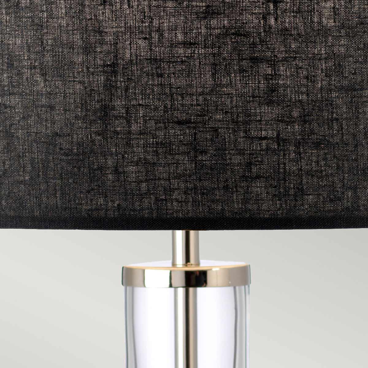 Elstead Lighting Table Lamp from the Orb range. Orb 1 Light Table Lamp (Complete with Black Shade) Product Code = ORB-CLEAR-PN-BLK