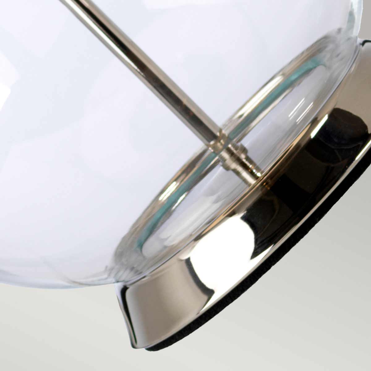 Elstead Lighting Table Lamp from the Orb range. Orb 1 Light Table Lamp (Complete with Black Shade) Product Code = ORB-CLEAR-PN-BLK