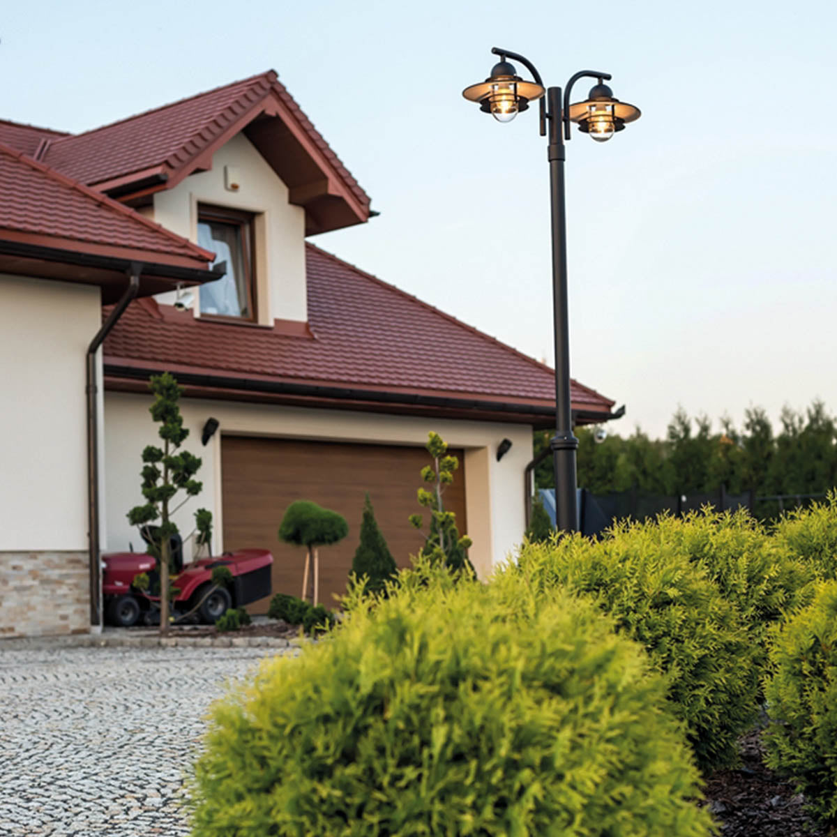 Norlys Oslo 2 Light Lamp Post - Black OS6-BLACK-C