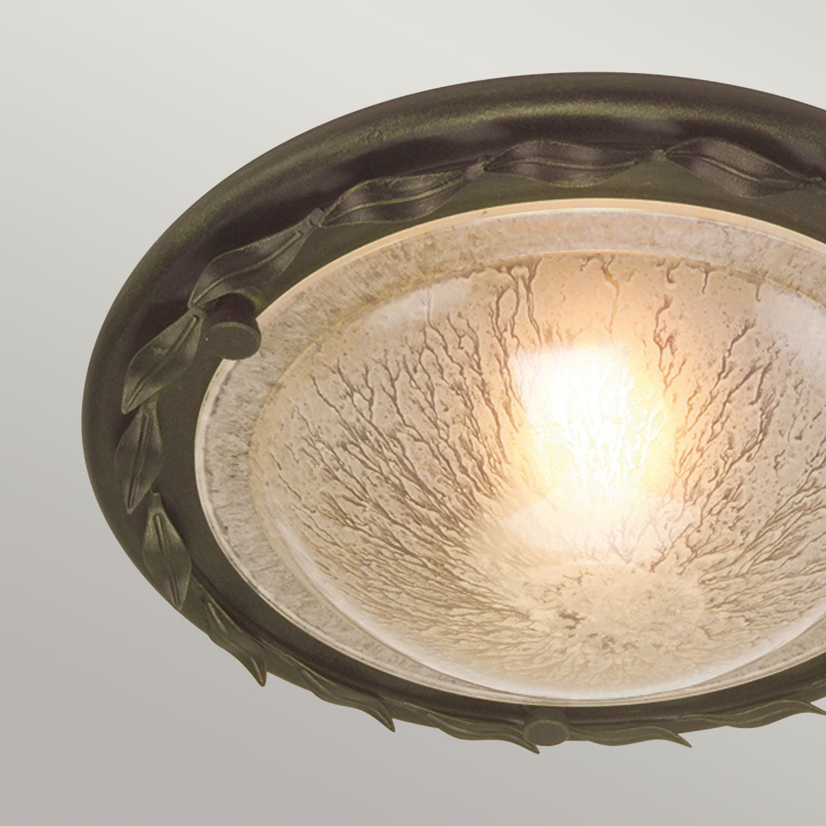 Elstead Lighting Ceiling Flush from the Olivia range. Olivia 1 Light Flush Product Code = OV-F-BLK-GOLD