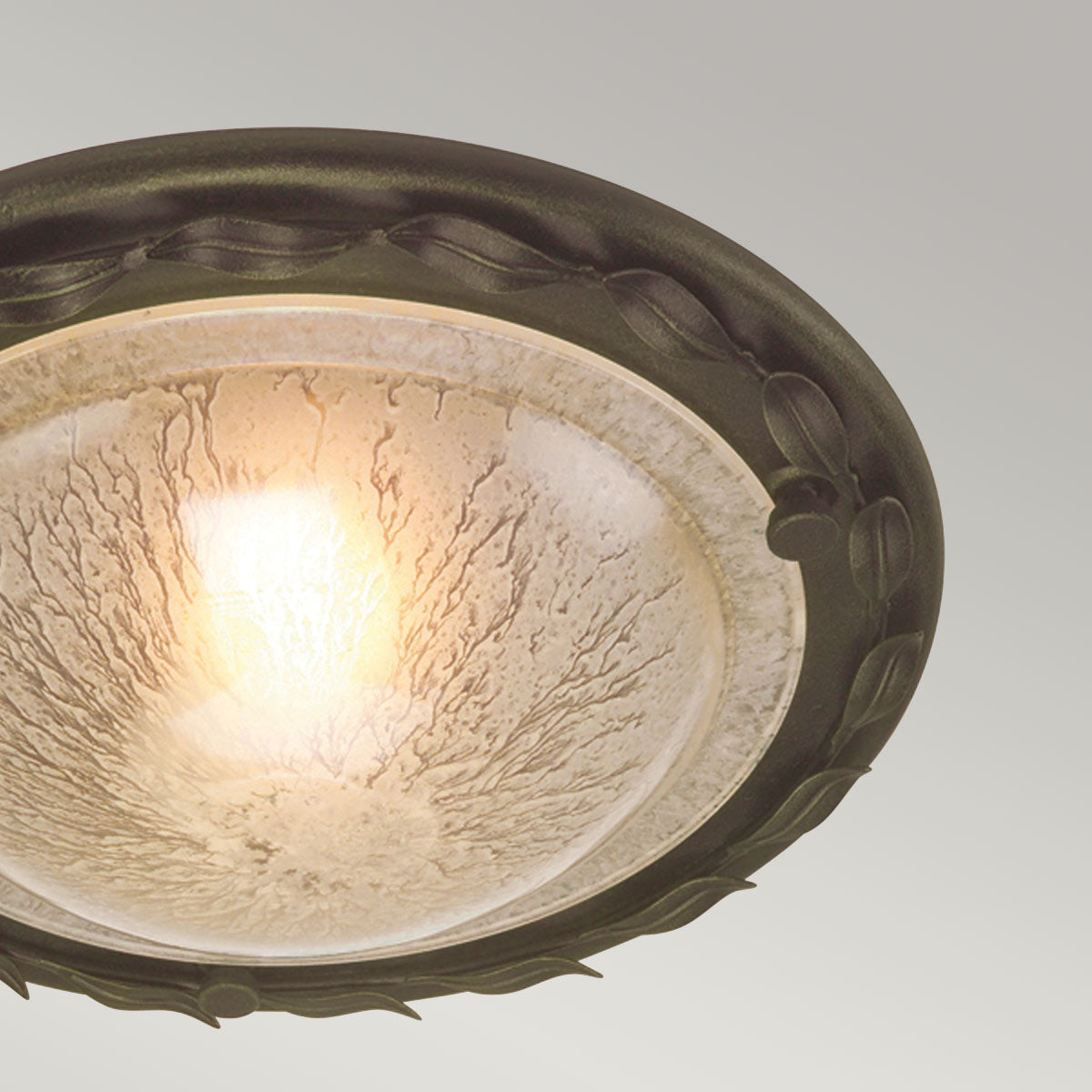 Elstead Lighting Ceiling Flush from the Olivia range. Olivia 1 Light Flush Product Code = OV-F-BLK-GOLD