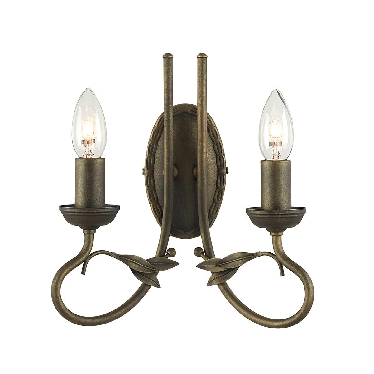 Elstead Lighting Wall Light from the Olivia range. Olivia 2 Light Wall Light Product Code = OV2-BLK-GOLD