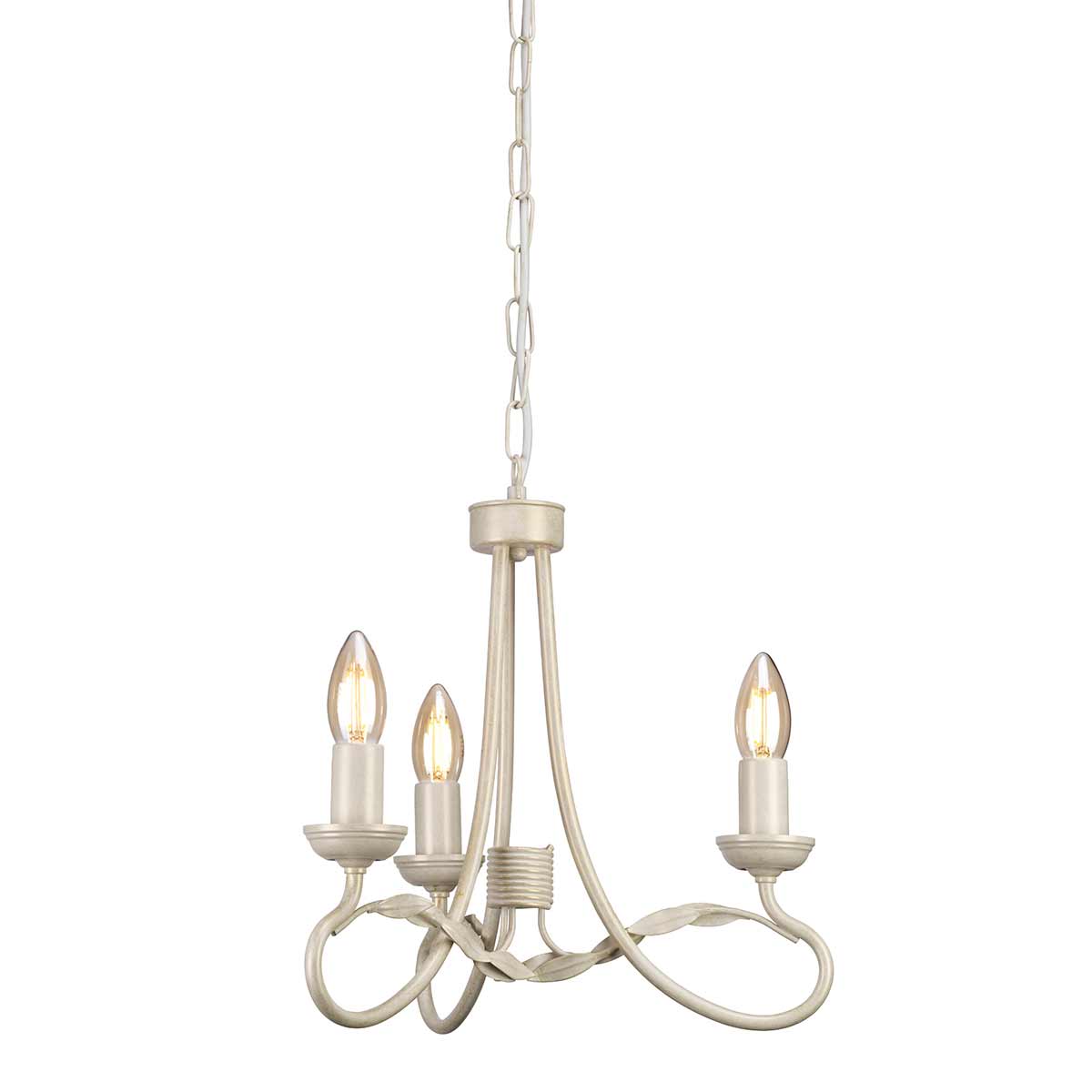 Elstead Lighting Chandelier from the Olivia range. Olivia 3 Light Chandelier Product Code = OV3-IVORY-GOLD