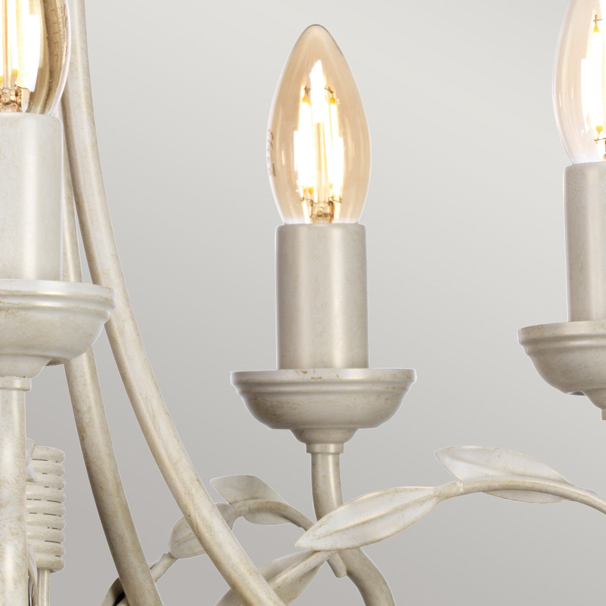 Elstead Lighting Chandelier from the Olivia range. Olivia 5 Light Chandelier Product Code = OV5-IVORY-GOLD