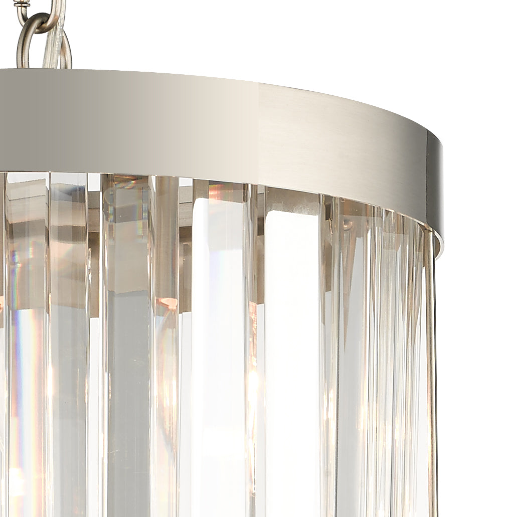 Magnalux Pandora 1 Light Crystal Pendant Satin Chrome Part Number - PAN01SC