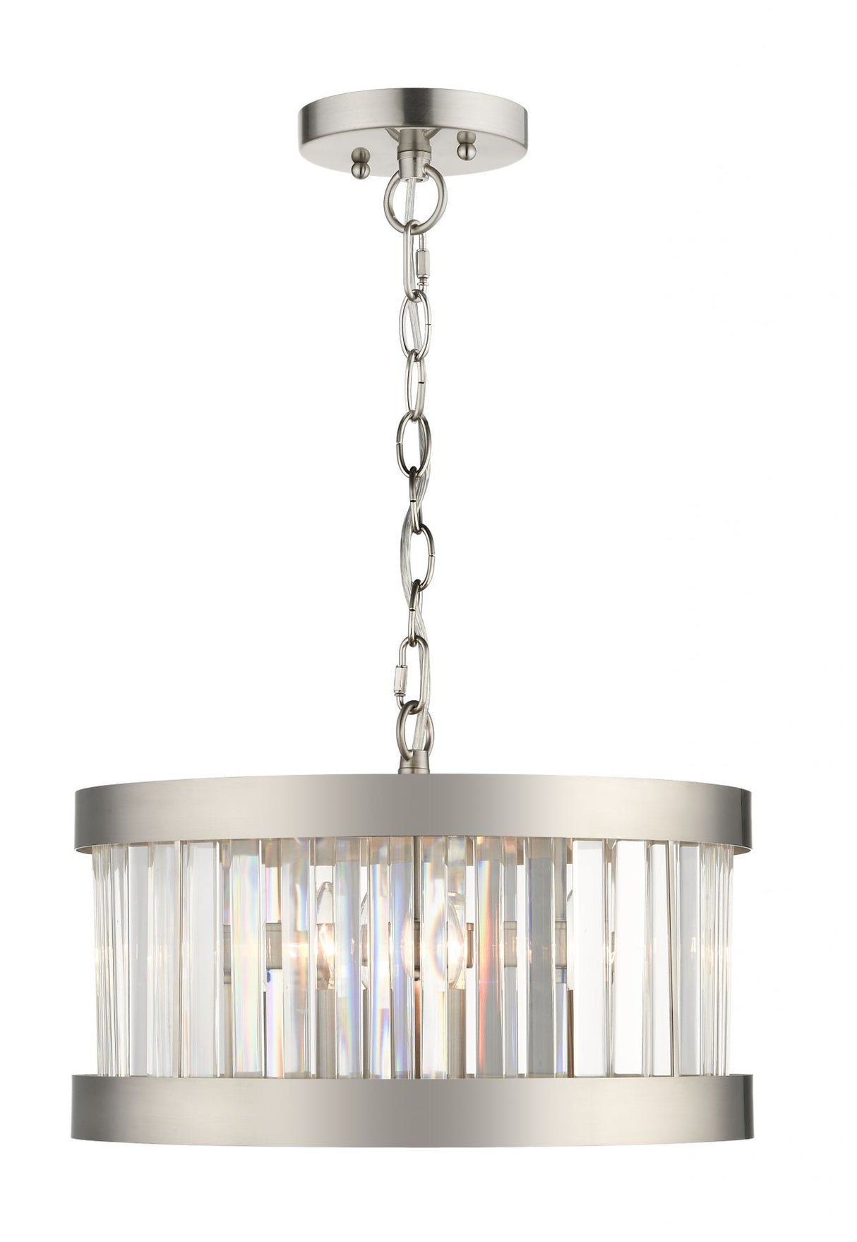 Magnalux Pandora 3 Light Crystal Pendant Satin Chrome Part Number - PAN03SC