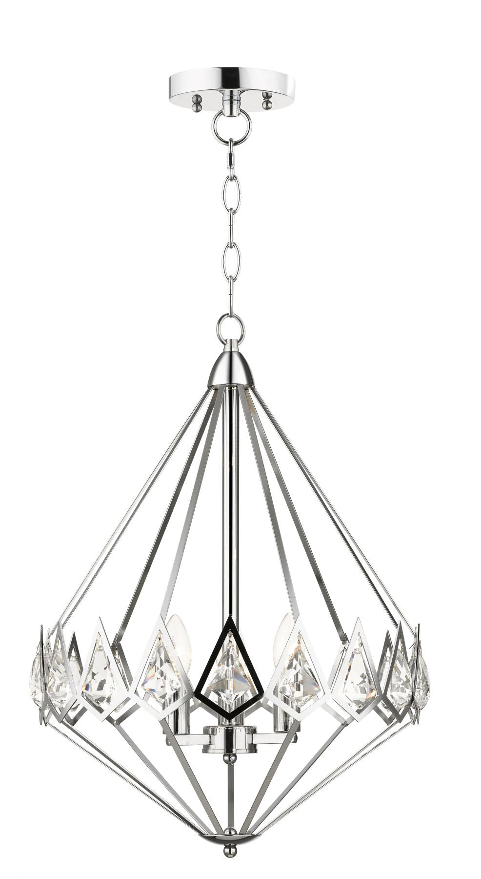 Magnalux Paragon 3 Light Crystal Pendant Polished Chrome Part Number - PAR03CH