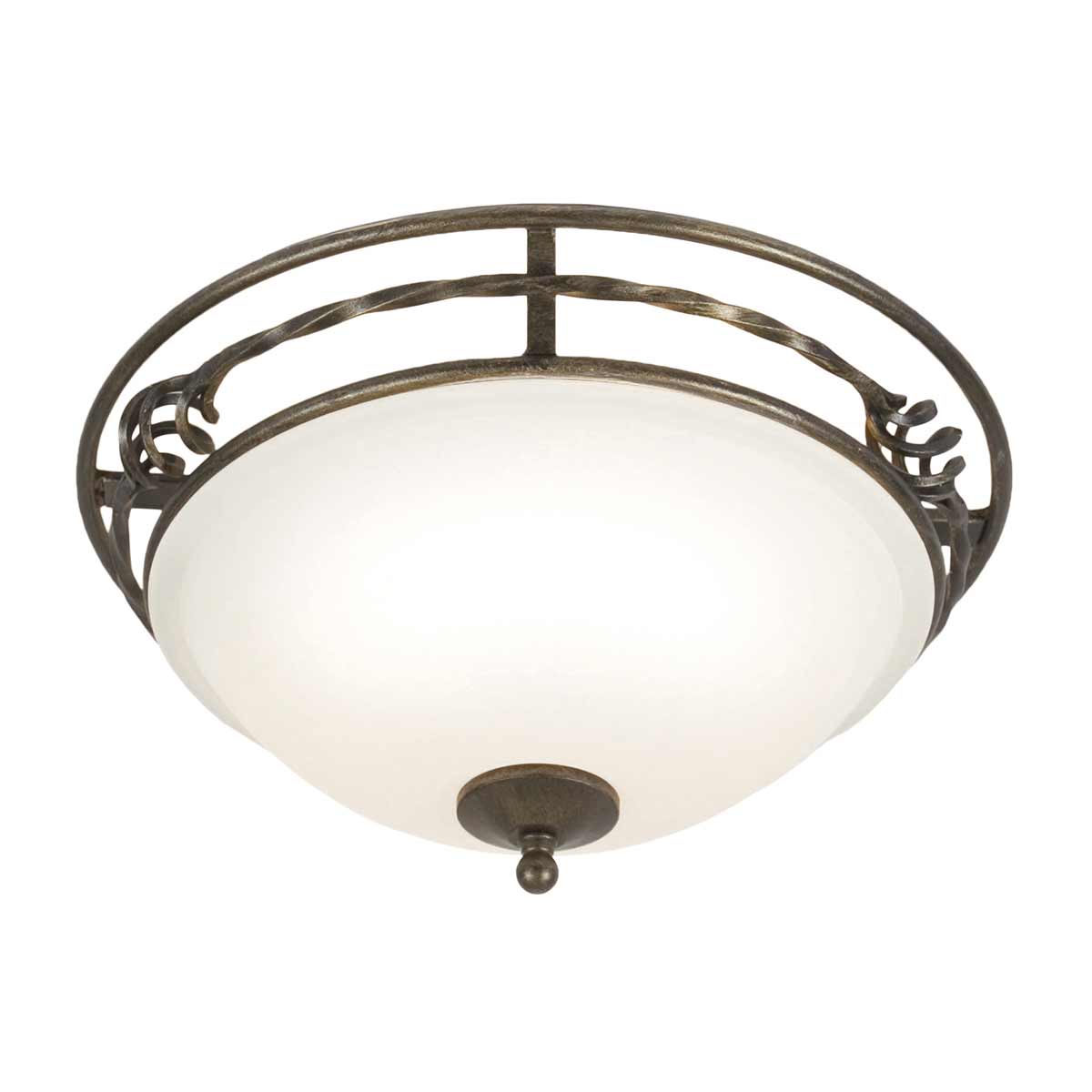 Elstead Lighting Ceiling Flush from the Pembroke range. Pembroke 2 Light Flush Light Style A Product Code = PB-F-A-BLK-GOLD