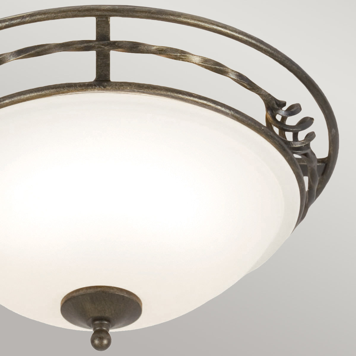 Elstead Lighting Ceiling Flush from the Pembroke range. Pembroke 2 Light Flush Light Style A Product Code = PB-F-A-BLK-GOLD