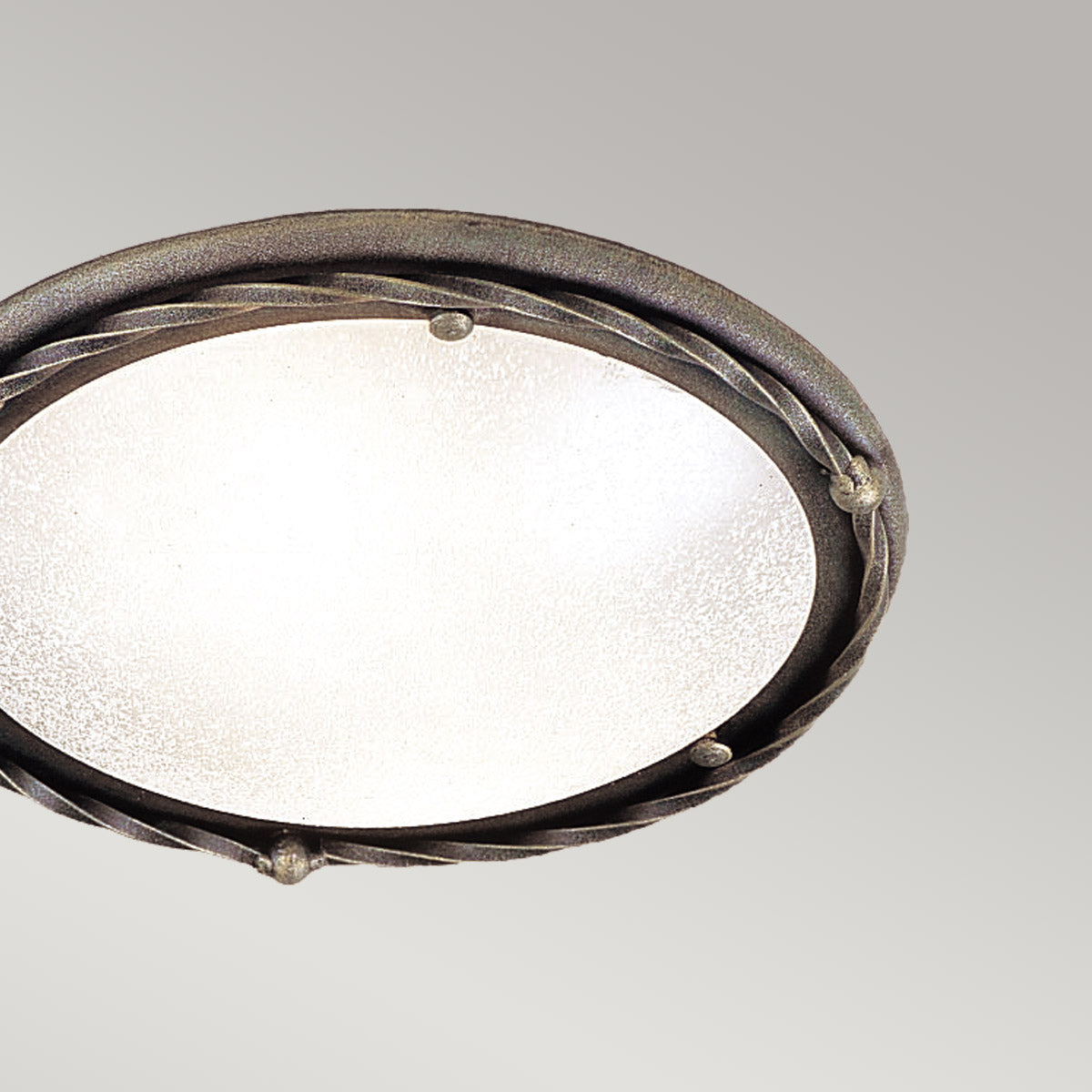 Elstead Lighting Ceiling Flush from the Pembroke range. Pembroke 1 Light Flush Light Style B Product Code = PB-F-B-BLK-GOLD