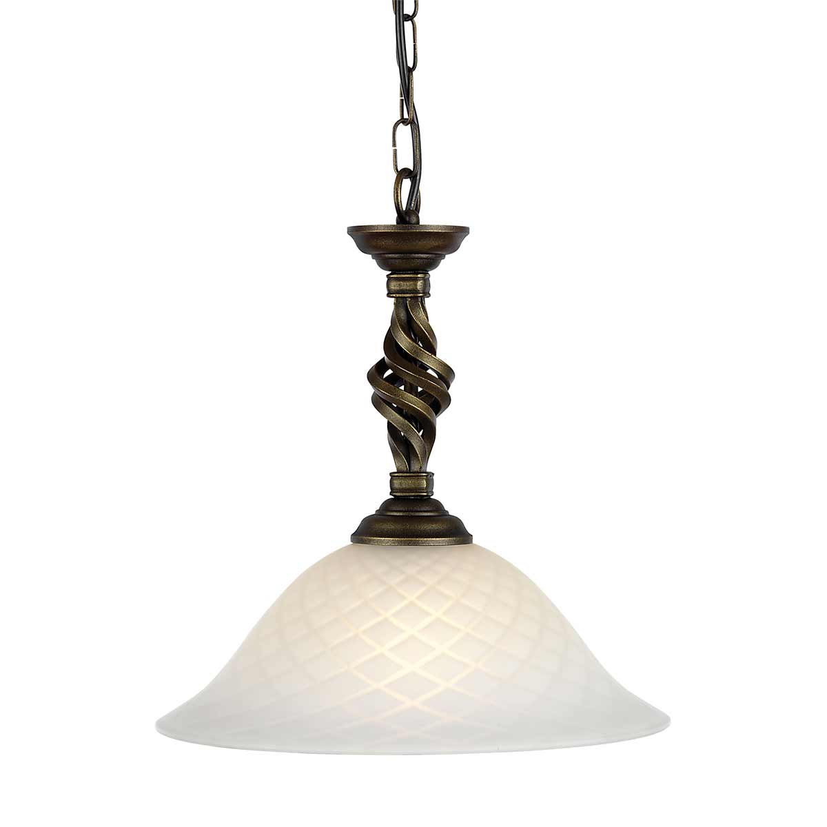Elstead Lighting Pendant from the Pembroke range. Pembroke 1 Light Pendant Product Code = PB-P-BLK-GOLD