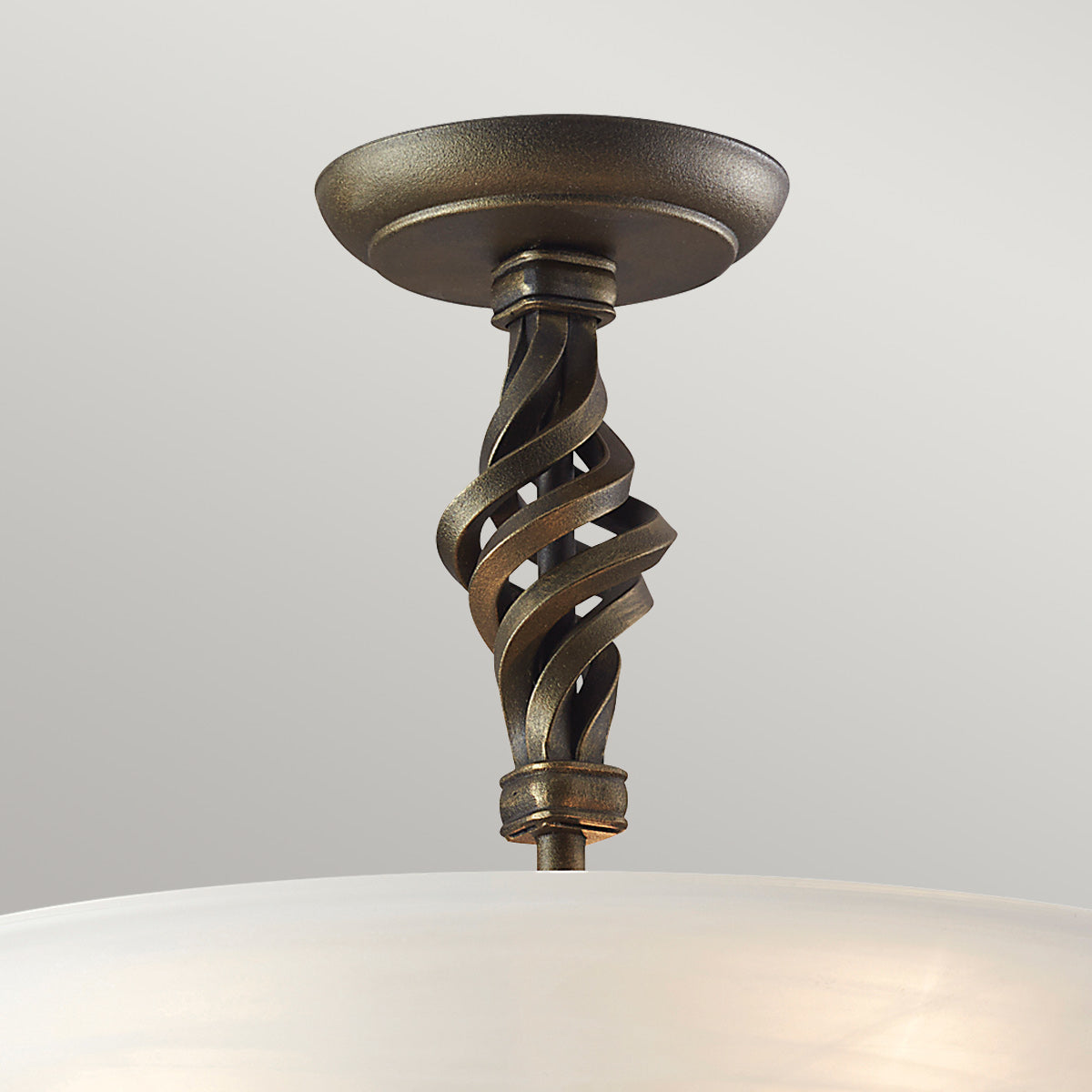 Elstead Lighting Ceiling Semi-Flush from the Pembroke range. Pembroke 3 Light Semi-Flush Product Code = PB-SF-A-BLK-GOLD