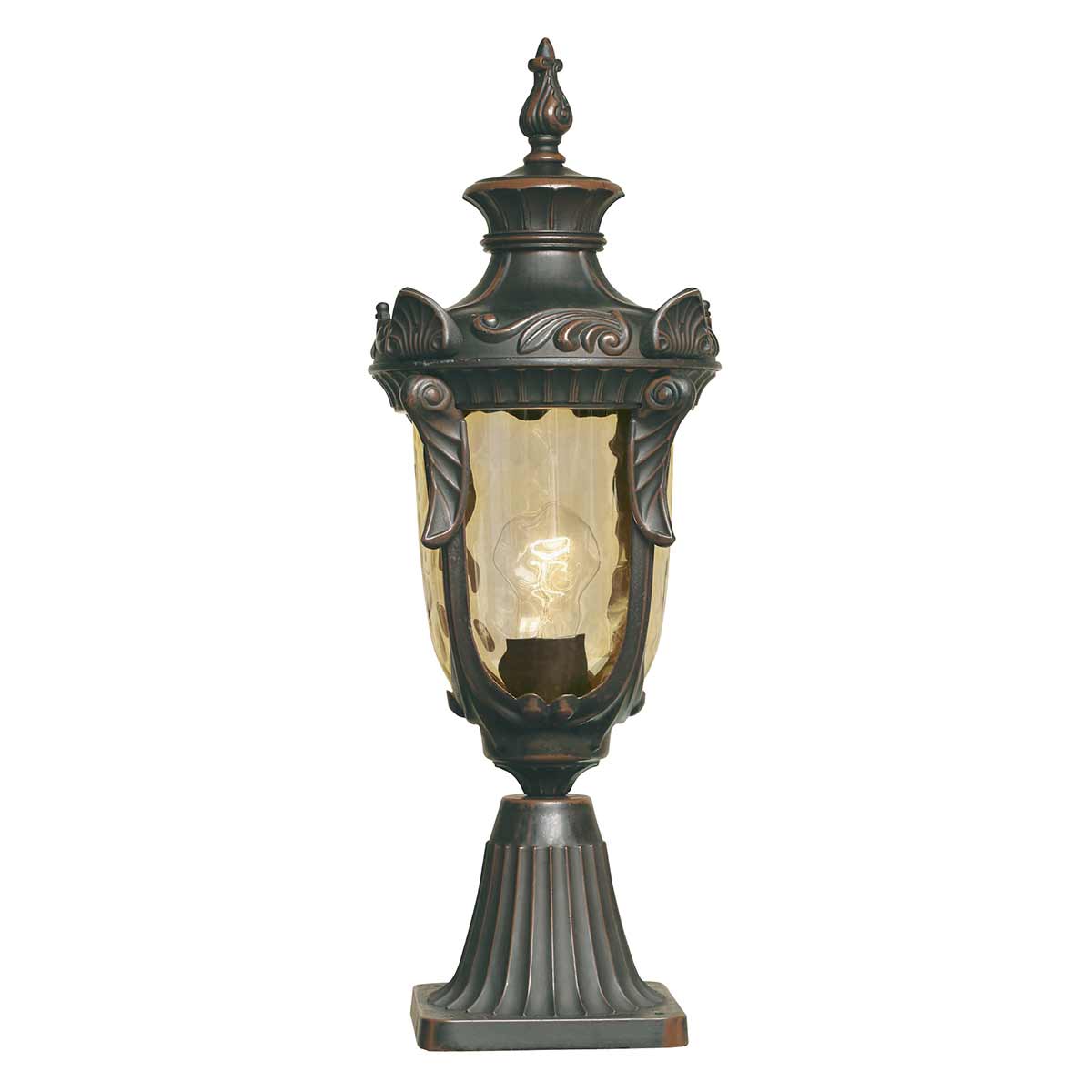 Elstead Lighting Pedestal Lantern from the Philadelphia range. Philadelphia 1 Light Medium Pedestal Product Code = PH3-M-OB