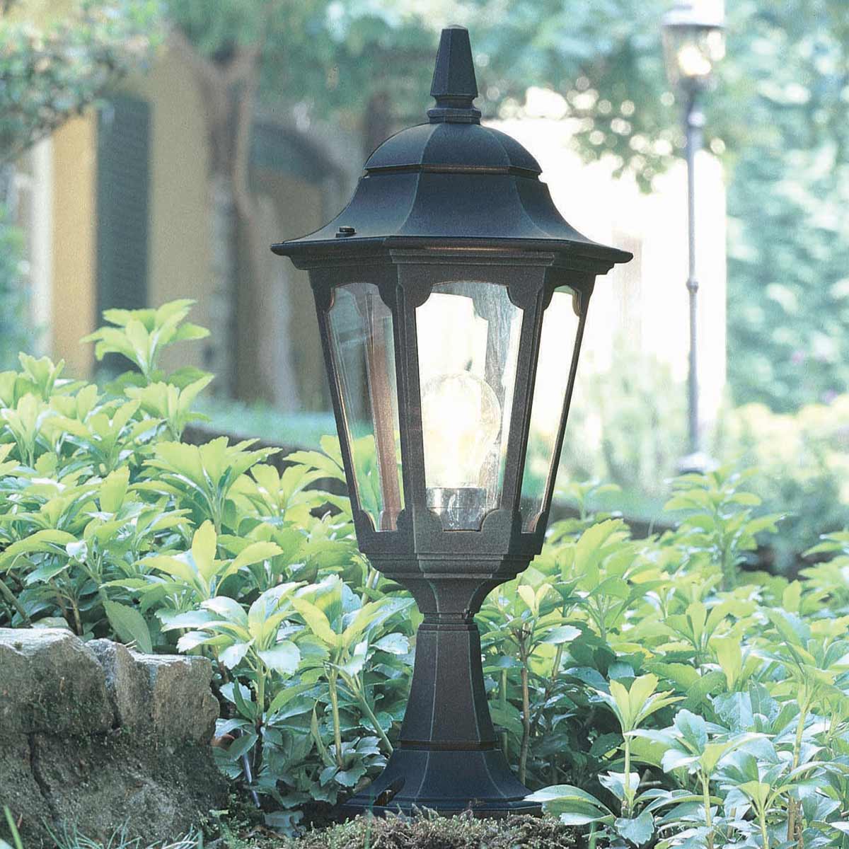 Elstead Lighting Parish 1 Light Pedestal Lantern PR4-BLACK