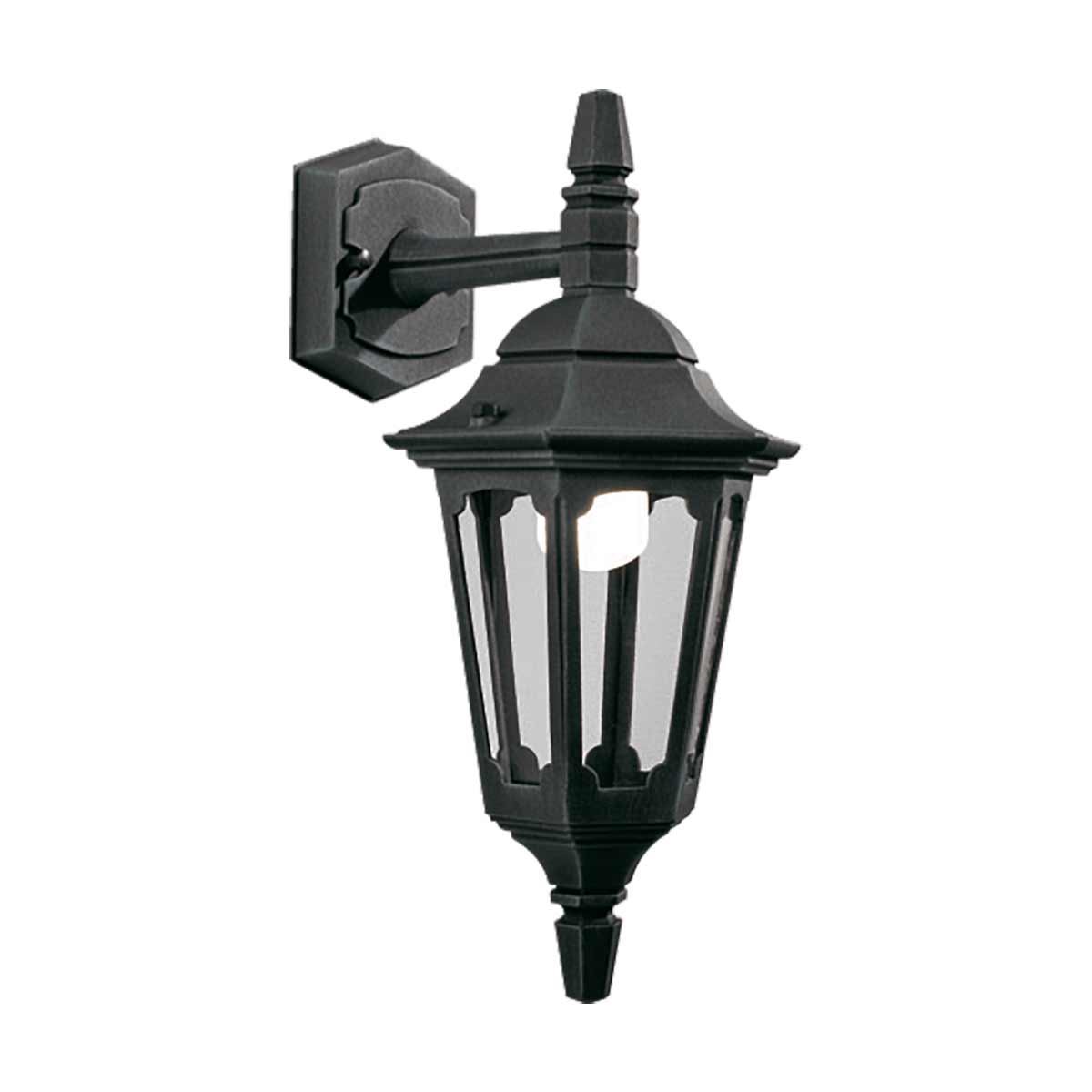 Elstead Lighting Outdoor Wall Light from the Parish Mini range. Parish Mini 1 Light Down Wall Lantern Product Code = PRM2-BLACK