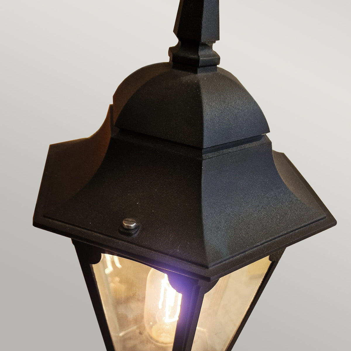 Elstead Lighting Pedestal Lantern from the Parish Mini range. Parish Mini 1 Light Pedestal Lantern Product Code = PRM4-BLACK