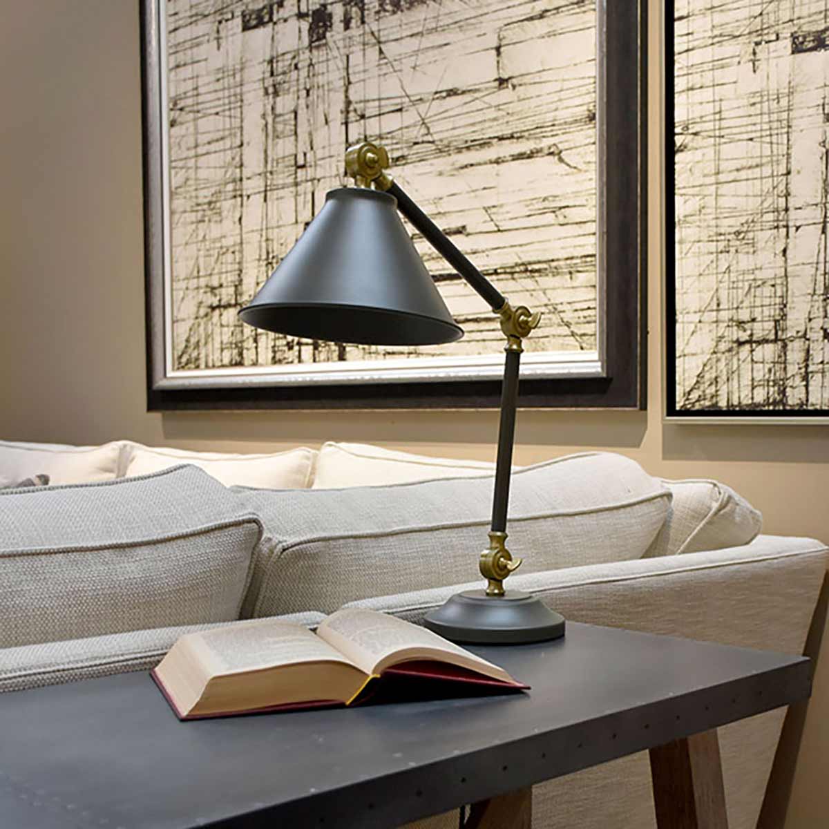 Elstead Lighting Table Lamp from the Provence Element range. Provence Element 1 Light Mini Table Lamp Product Code = PV-ELEMENT-GAB