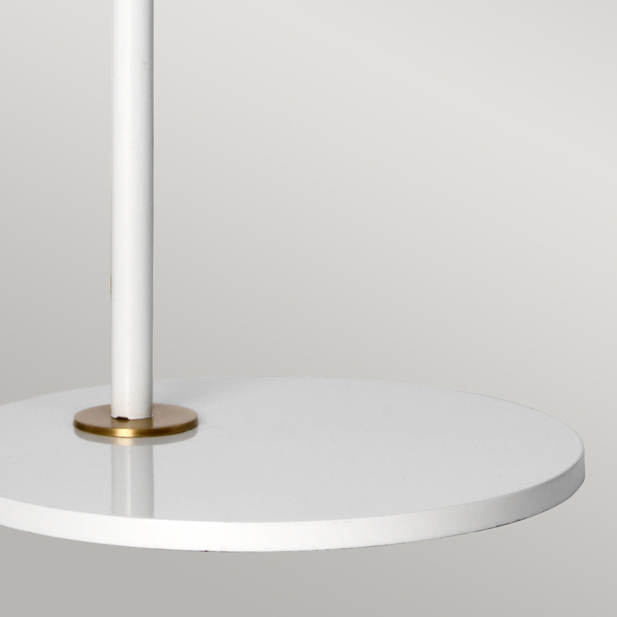 Elstead Lighting Floor Lamp from the Quinto range. Quinto 1 Light Floor Lamp - White Aged Brass Product Code = QUINTO-FL-WAB