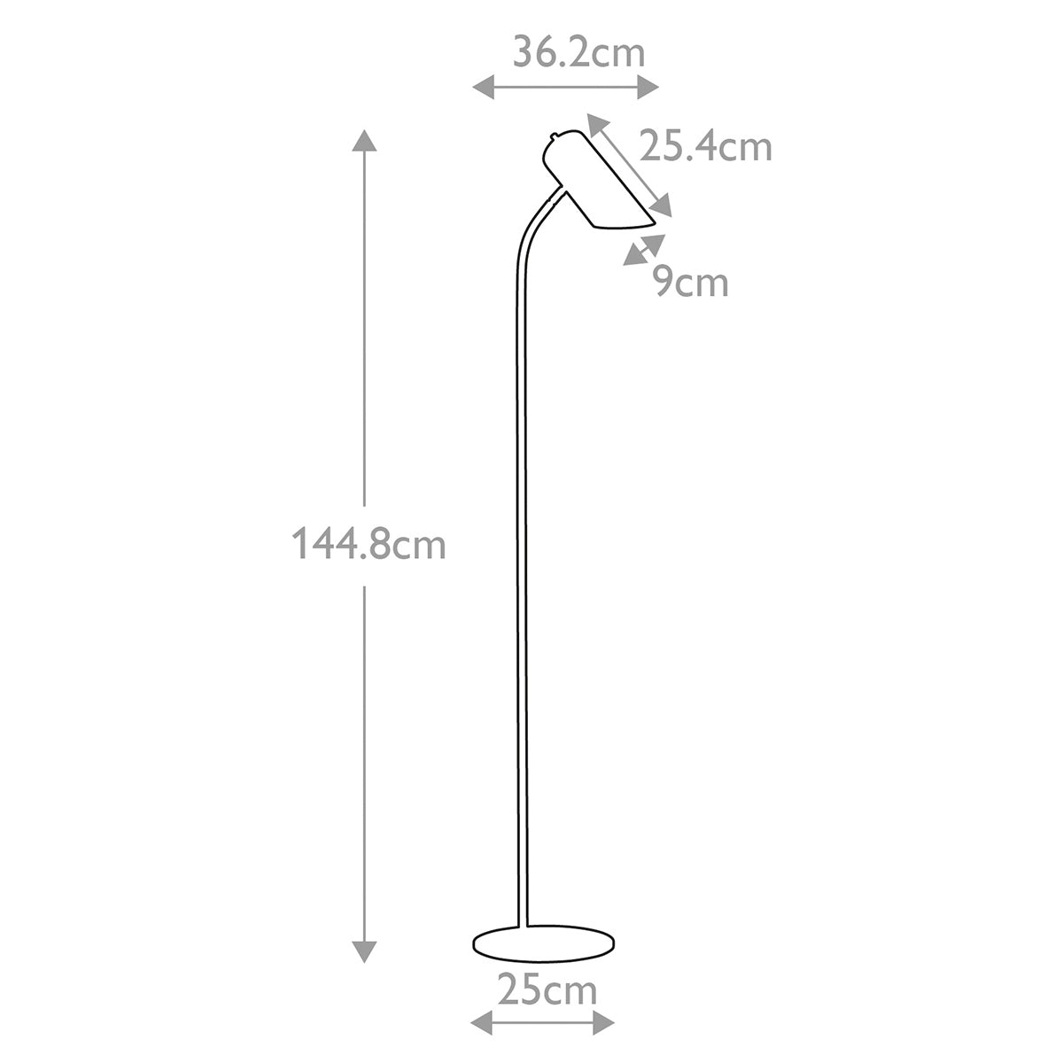 Elstead Lighting Floor Lamp from the Quinto range. Quinto 1 Light Floor Lamp - White Aged Brass Product Code = QUINTO-FL-WAB