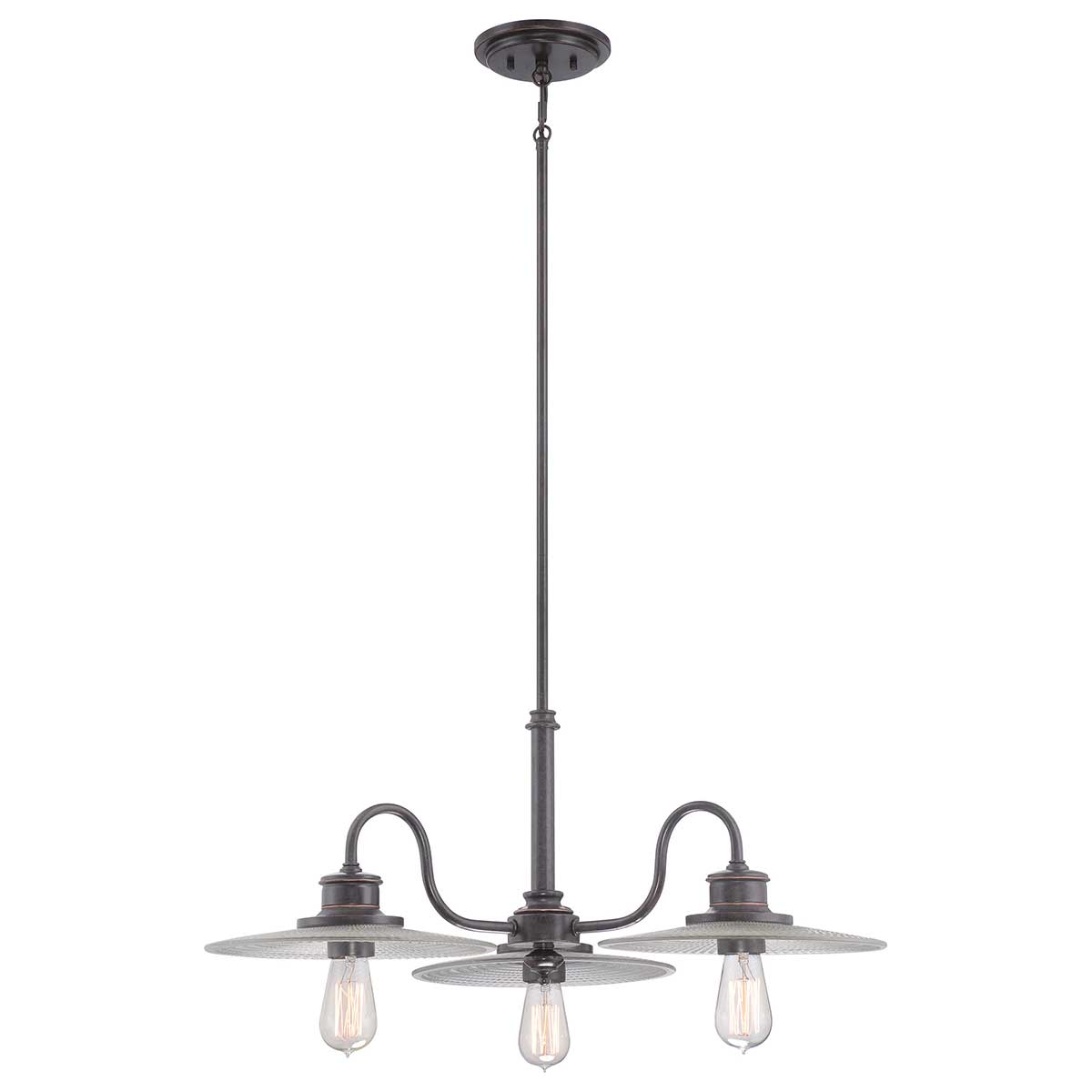 Quoizel Chandelier from the Admiral range. Admiral 3 Light Chandelier Product Code = QZ-ADMIRAL-3P-IB