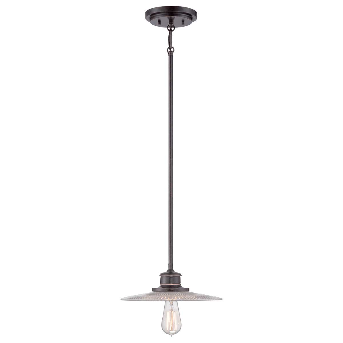 Quoizel Pendant from the Admiral range. Admiral 1 Light Mini Pendant - Bronze Product Code = QZ-ADMIRAL-P-IB