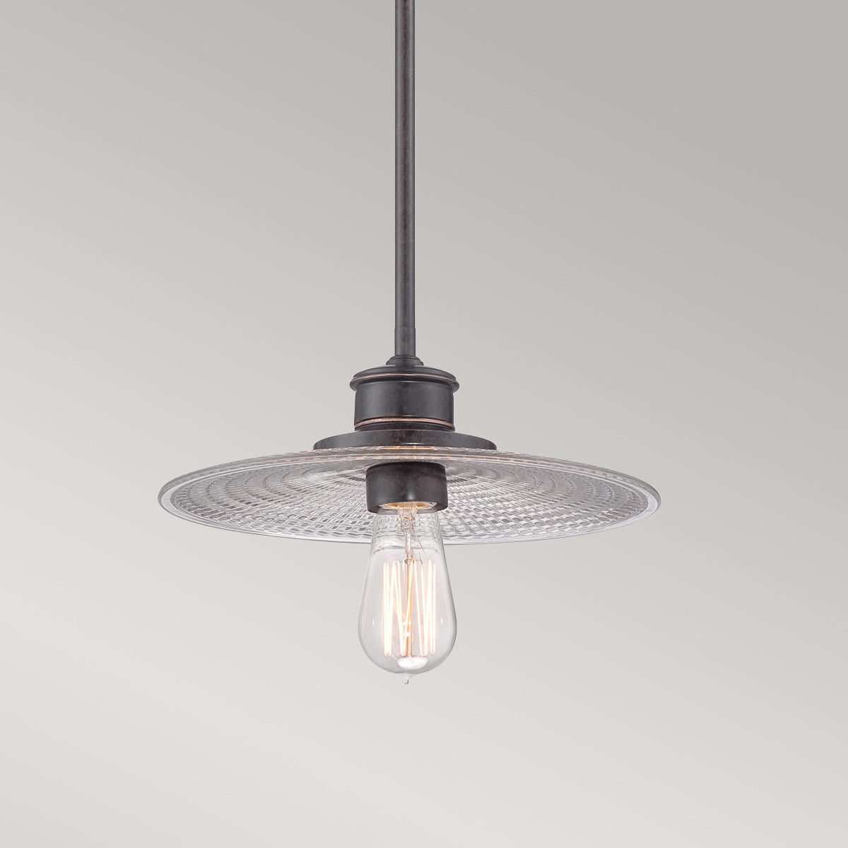Quoizel Pendant from the Admiral range. Admiral 1 Light Mini Pendant - Bronze Product Code = QZ-ADMIRAL-P-IB