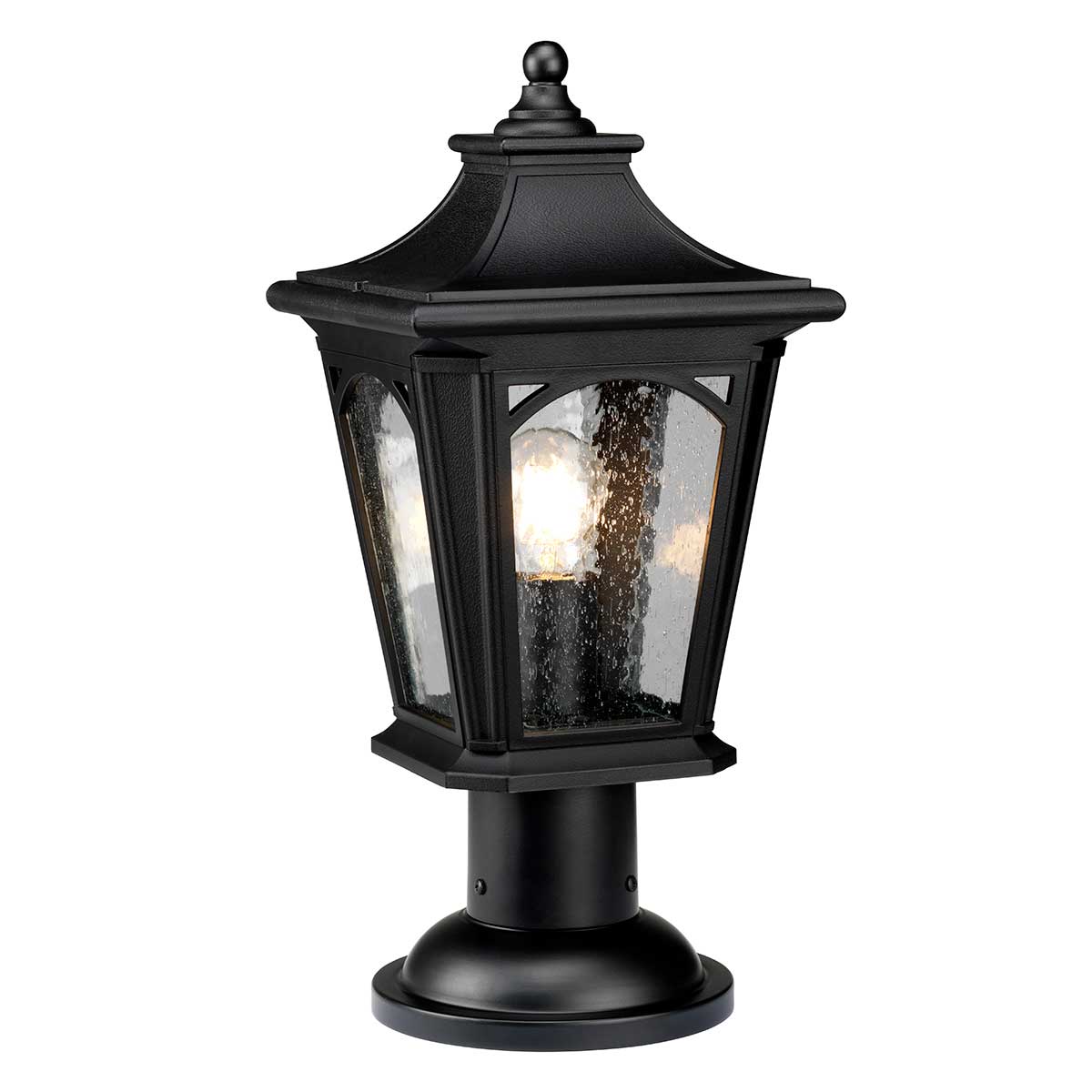 Quoizel Pedestal Lantern from the Bedford range. Bedford 1 Light Medium Pedestal Lantern Product Code = QZ-BEDFORD3-M