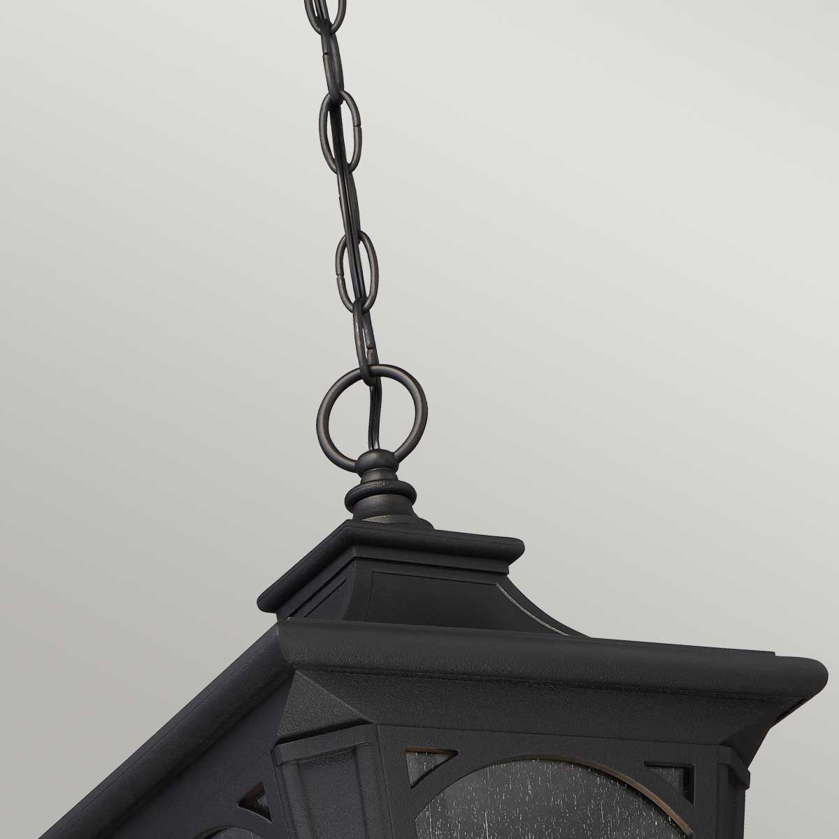Quoizel Outdoor Hanging from the Bedford range. Bedford 1 Light Small Chain Lantern Product Code = QZ-BEDFORD8-S