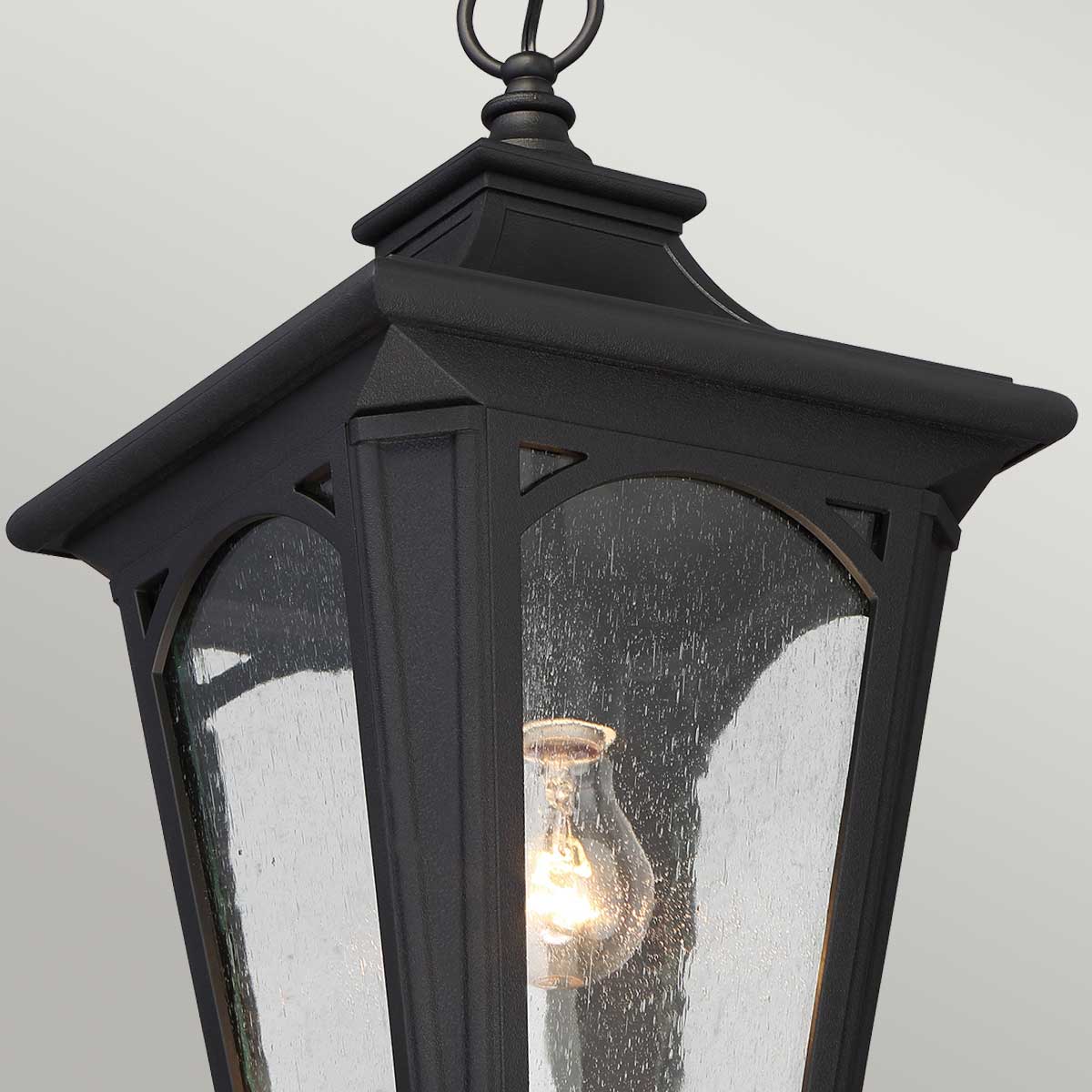 Quoizel Outdoor Hanging from the Bedford range. Bedford 1 Light Small Chain Lantern Product Code = QZ-BEDFORD8-S