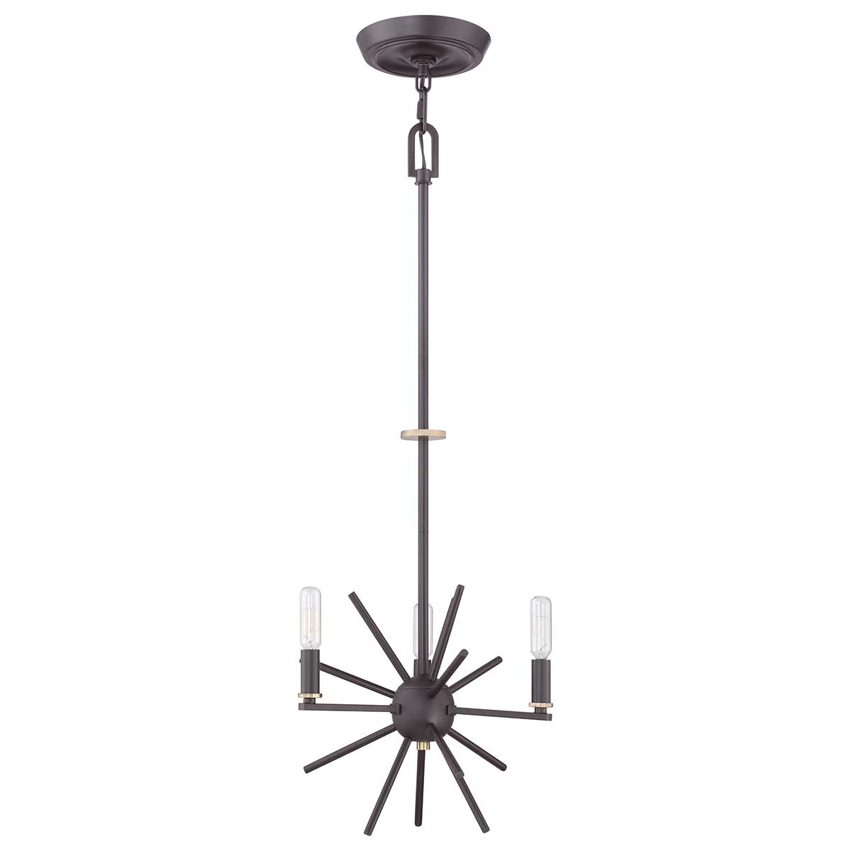 Quoizel Chandelier from the Carnegie range. Carnegie 3 Light Chandelier Product Code = QZ-CARNEGIE3