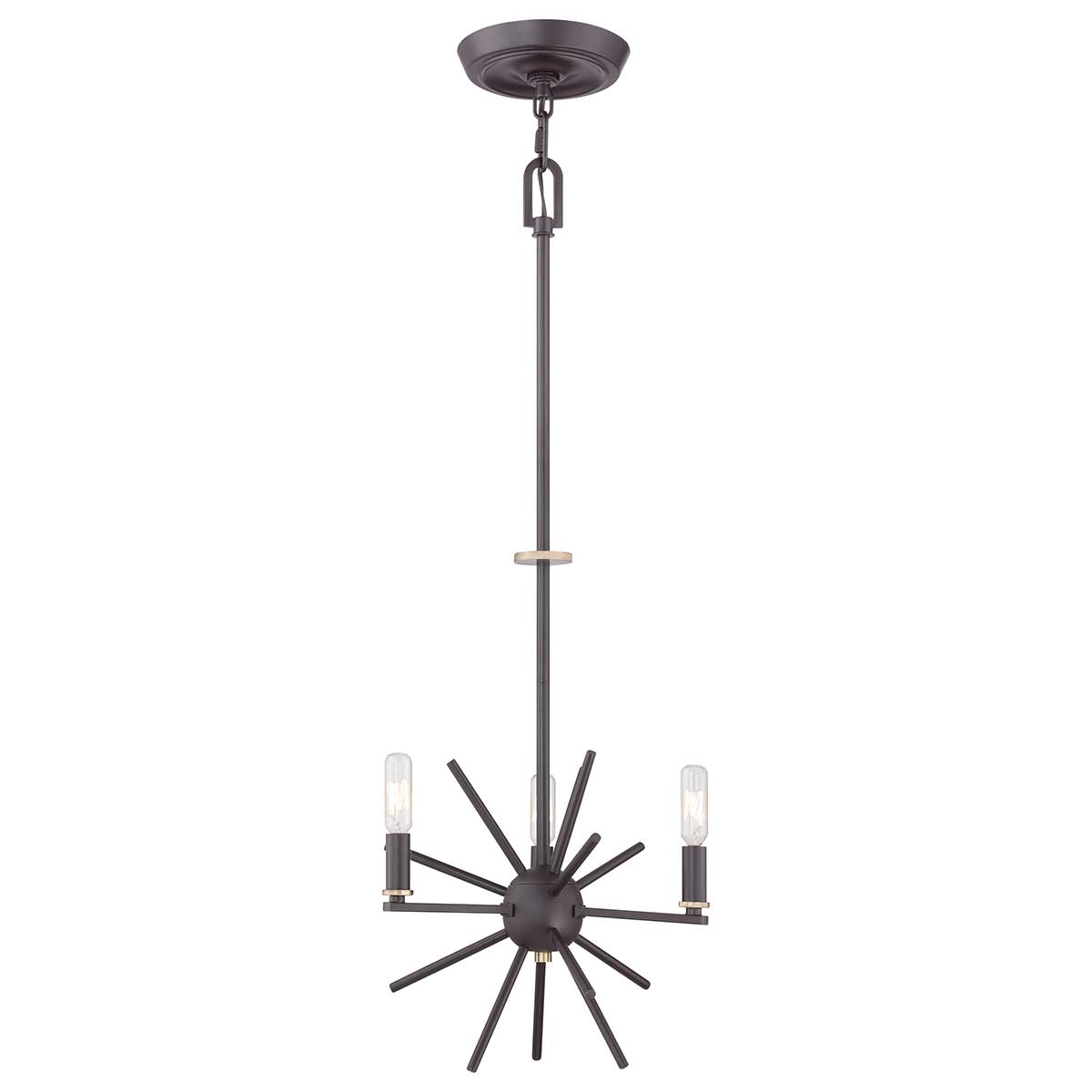 Quoizel Chandelier from the Carnegie range. Carnegie 3 Light Chandelier Product Code = QZ-CARNEGIE3