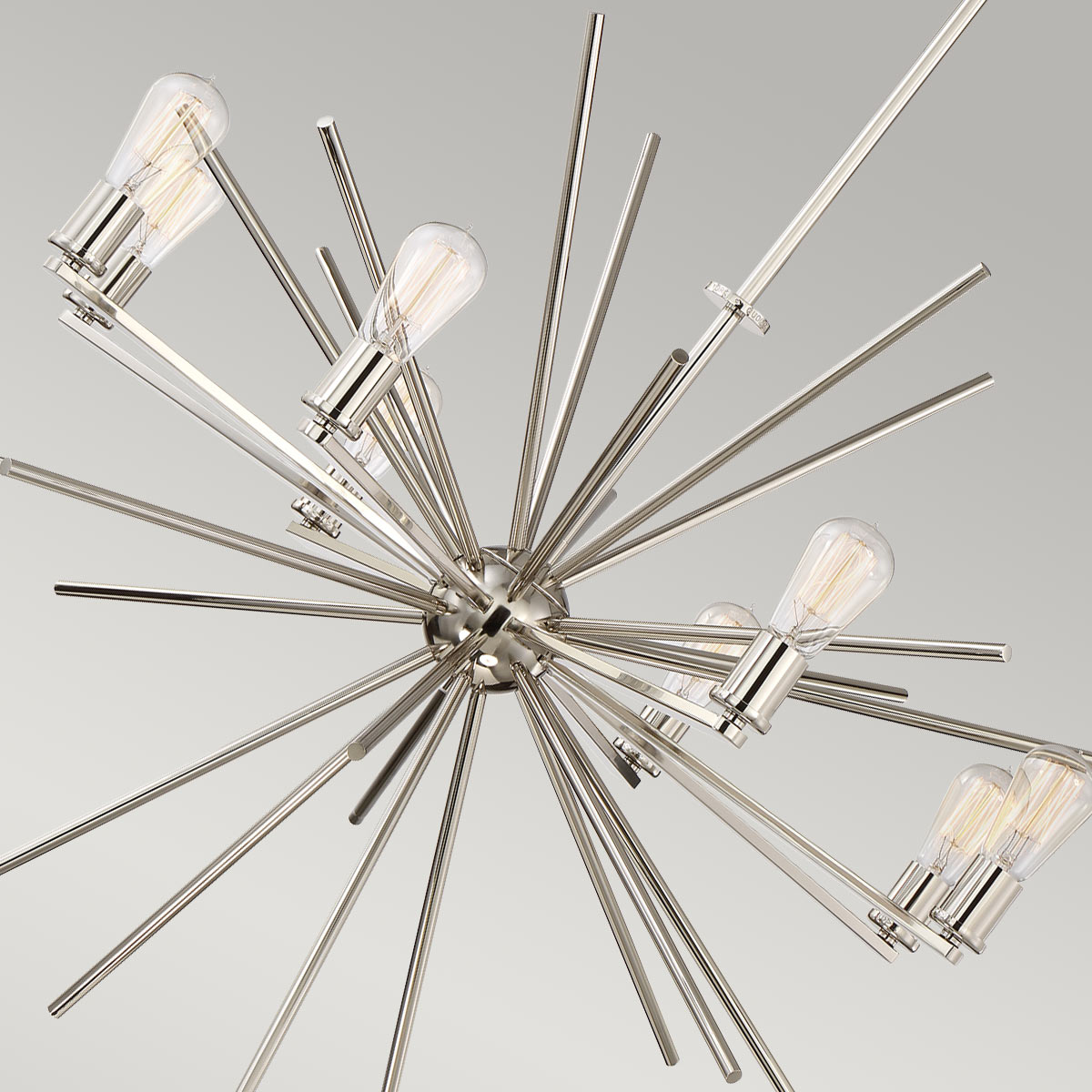 Quoizel Chandelier from the Carnegie range. Carnegie 8 Light Chandelier - Imperial Silver Product Code = QZ-CARNEGIE8-IS