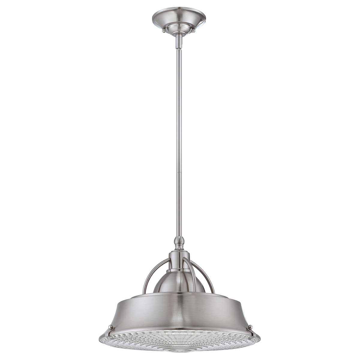 Quoizel Pendant from the Cody range. Cody 2 Light Pendant in Brushed Nickel Product Code = QZ-CODY-P-M-BN
