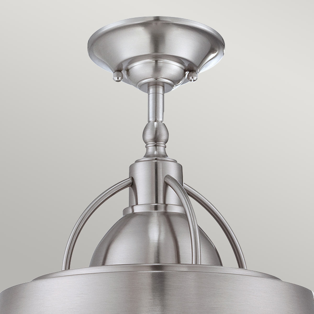 Quoizel Pendant from the Cody range. Cody 2 Light Pendant in Brushed Nickel Product Code = QZ-CODY-P-M-BN