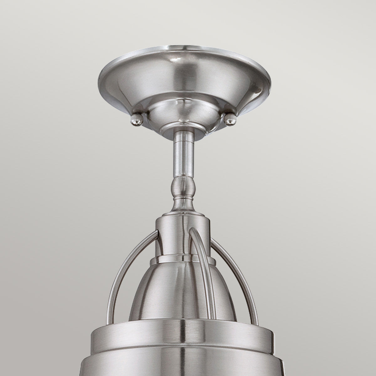 Quoizel Pendant from the Cody range. Cody 1 Light Mini Pendant in Brushed Nickel Product Code = QZ-CODY-P-S-BN