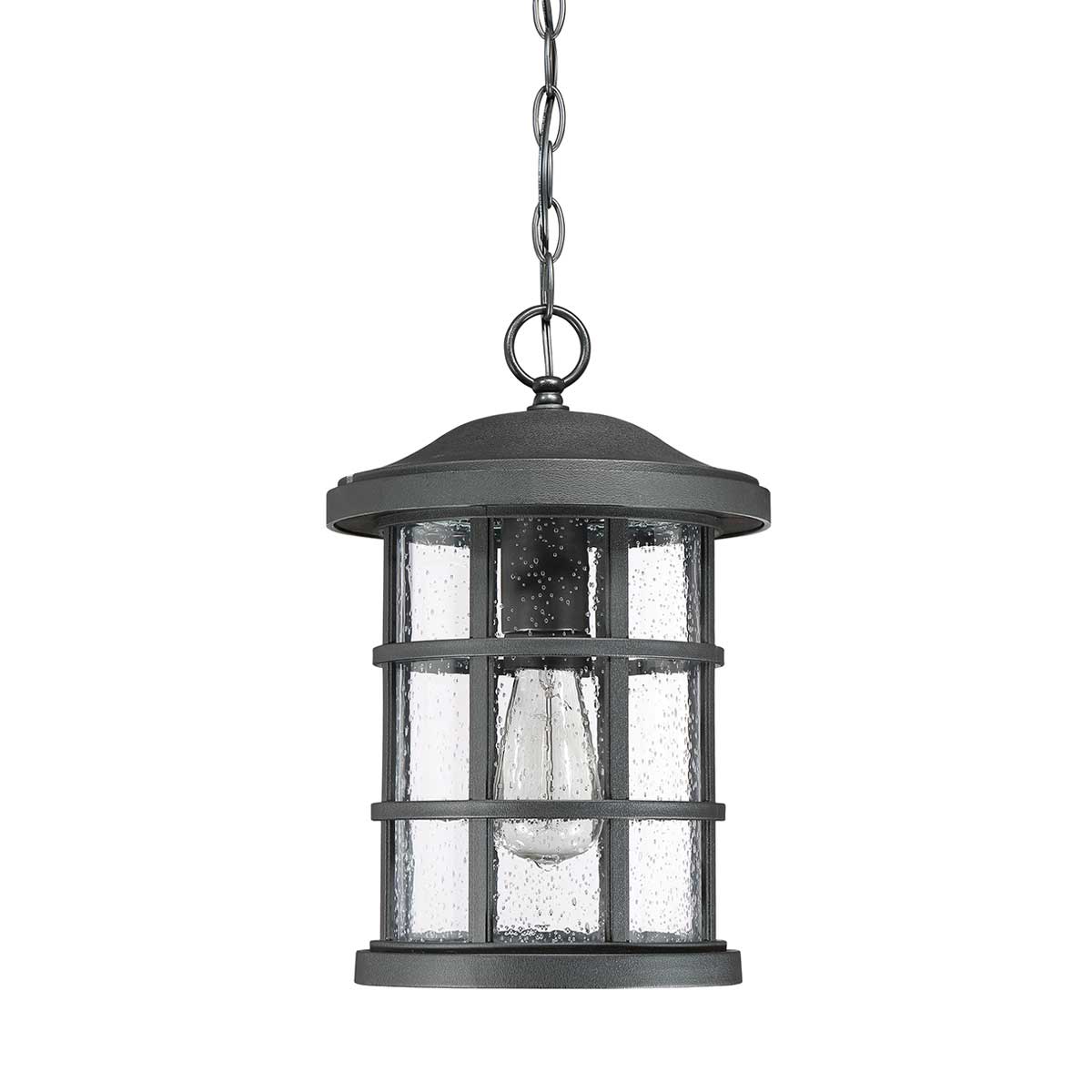Quoizel Outdoor Hanging from the Crusade range. Crusade 1 Light Chain Lantern Product Code = QZ-CRUSADE8-BLK